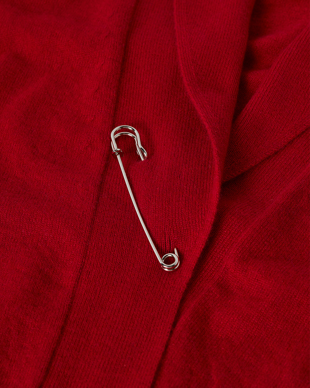 Johnstons of Elgin - Crathie Red Shawl Cashmere Cardigan
