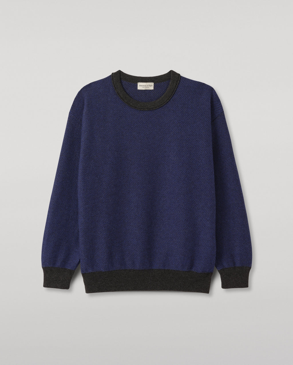 Johnstons of Elgin - Liddell Blue Cashmere Sweatshirt
