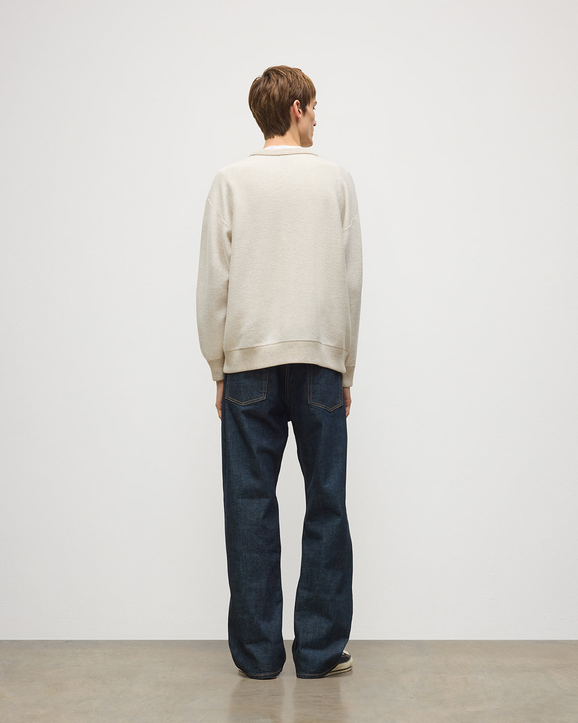 Johnstons of Elgin - Liddell Natural Cashmere Sweatshirt