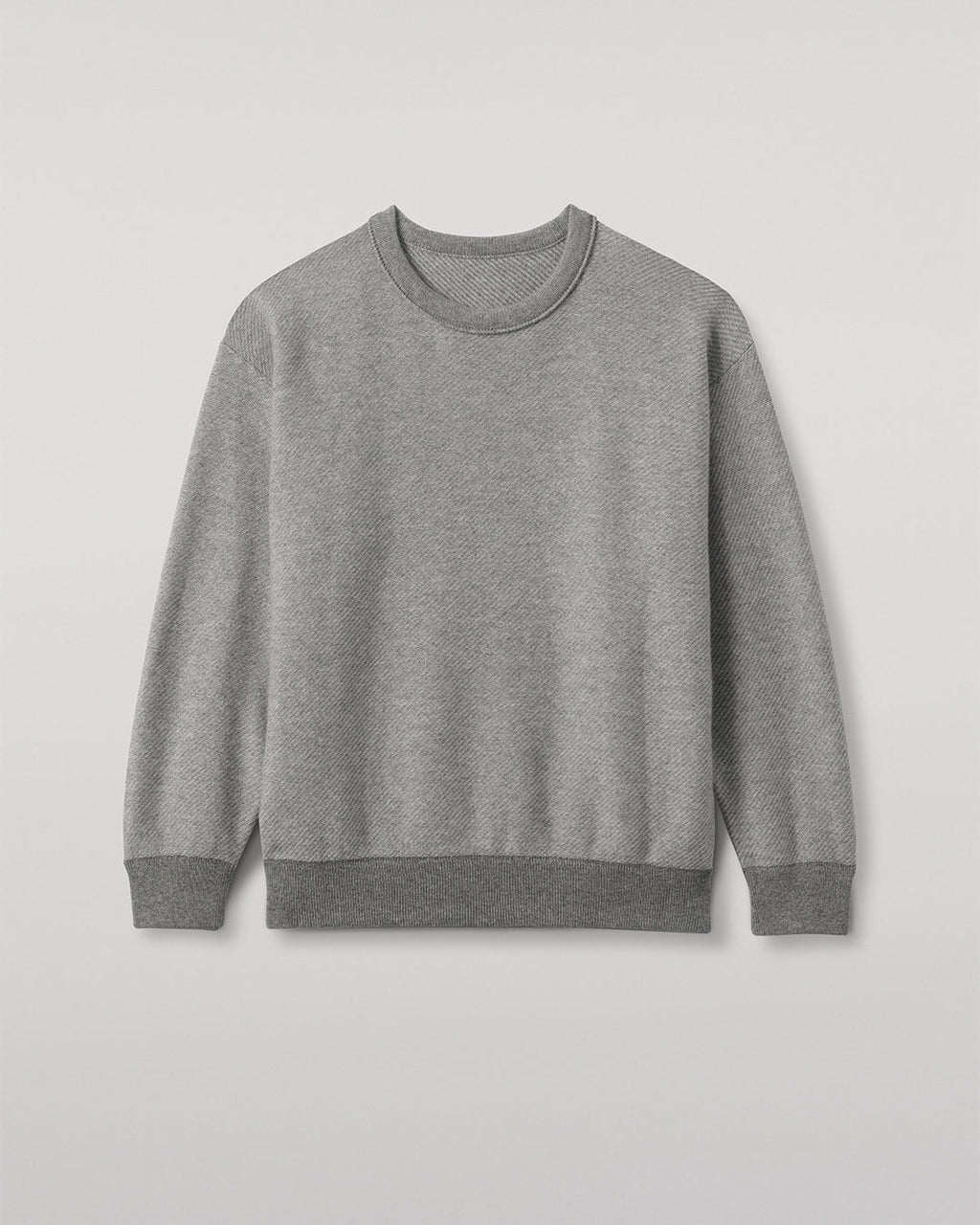 Johnstons of Elgin - Liddell Grey Cashmere Sweatshirt