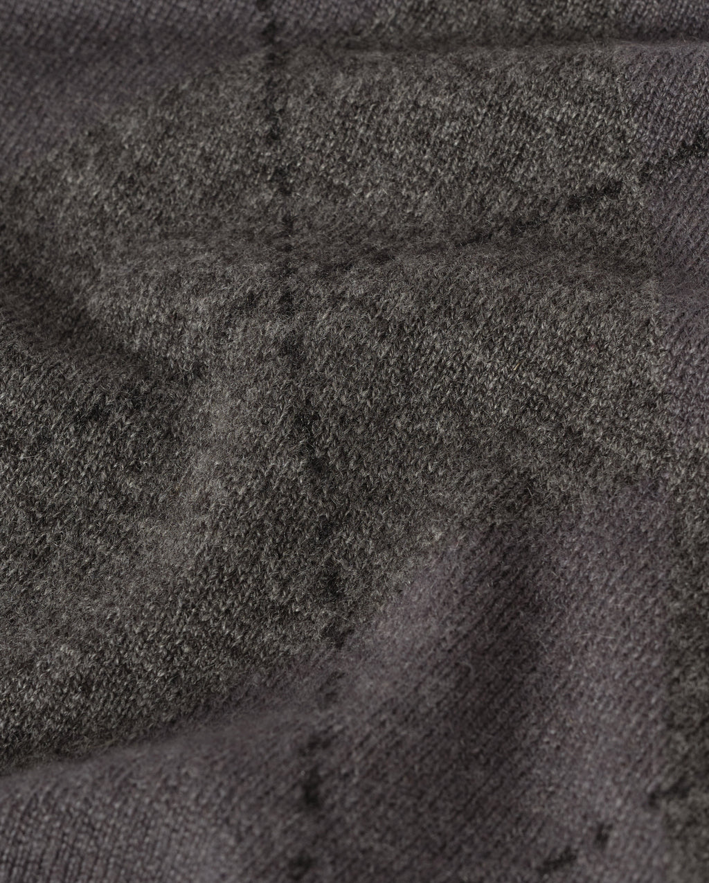 Johnstons of Elgin - Clan Mid Grey Argyle Cashmere Jumper