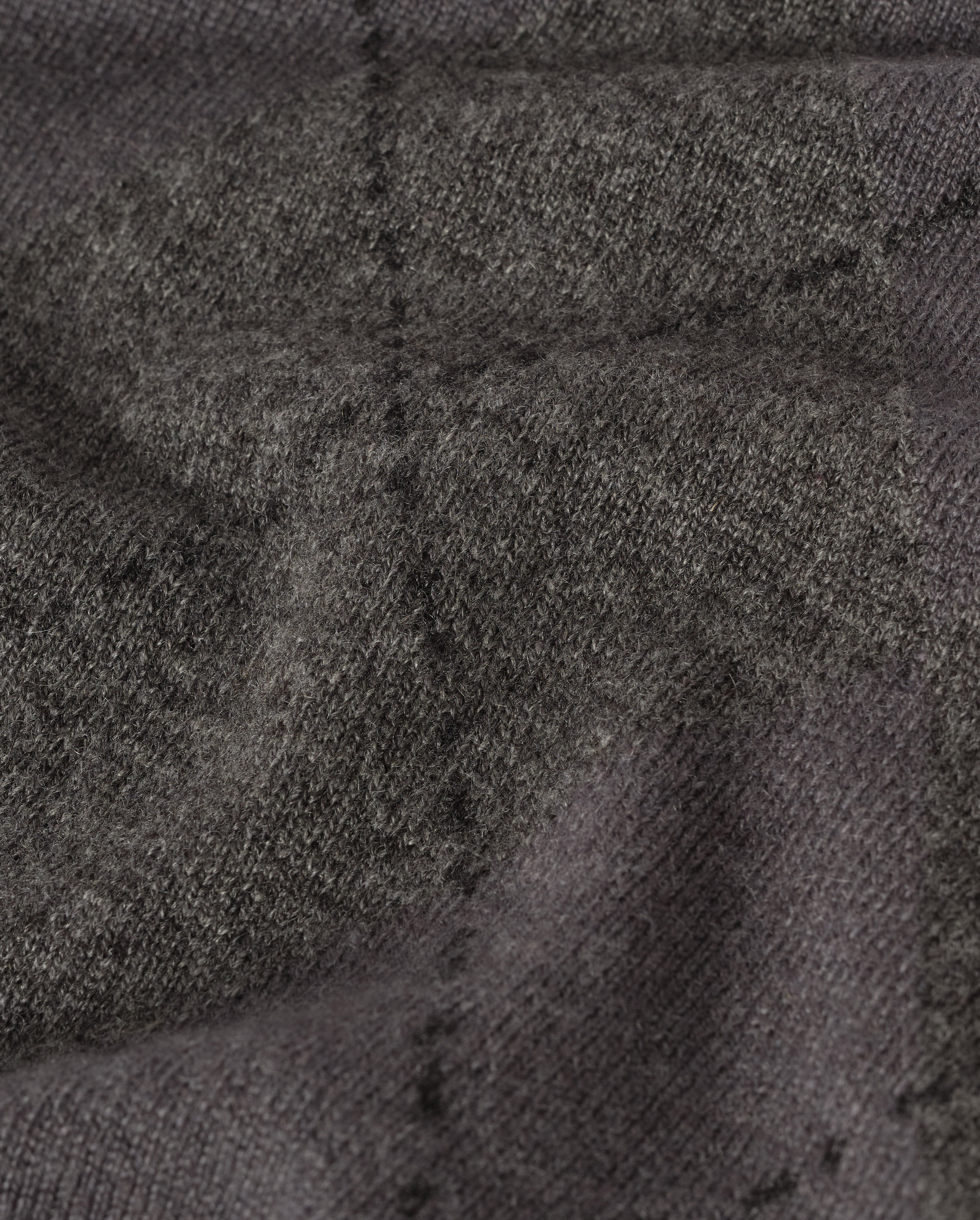 Johnstons of Elgin - Clan Mid Grey Argyle Cashmere Jumper