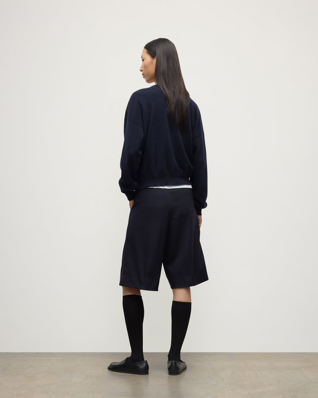 Johnstons of Elgin - Clan Dark Navy Argyle Cashmere Jumper