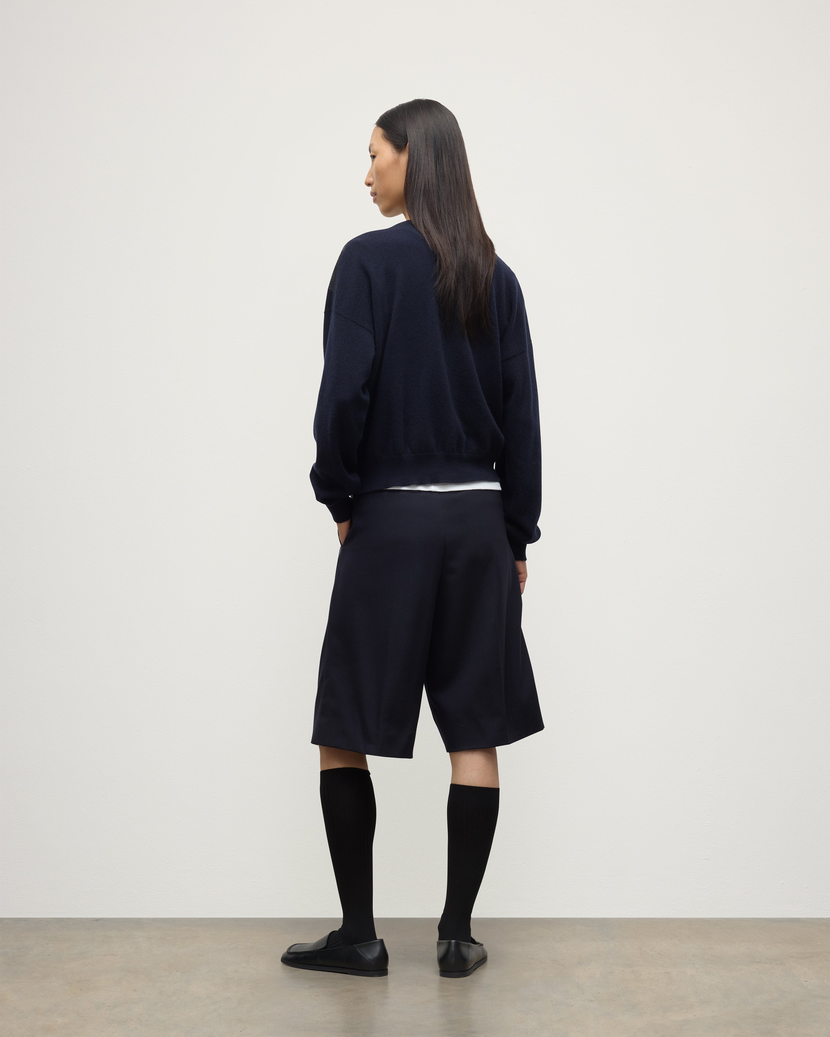 Johnstons of Elgin - Clan Dark Navy Argyle Cashmere Jumper