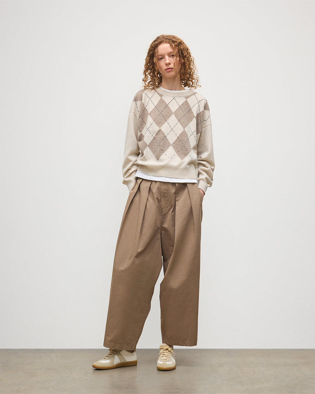 Johnstons of Elgin - Clan Natural Argyle Cashmere Jumper