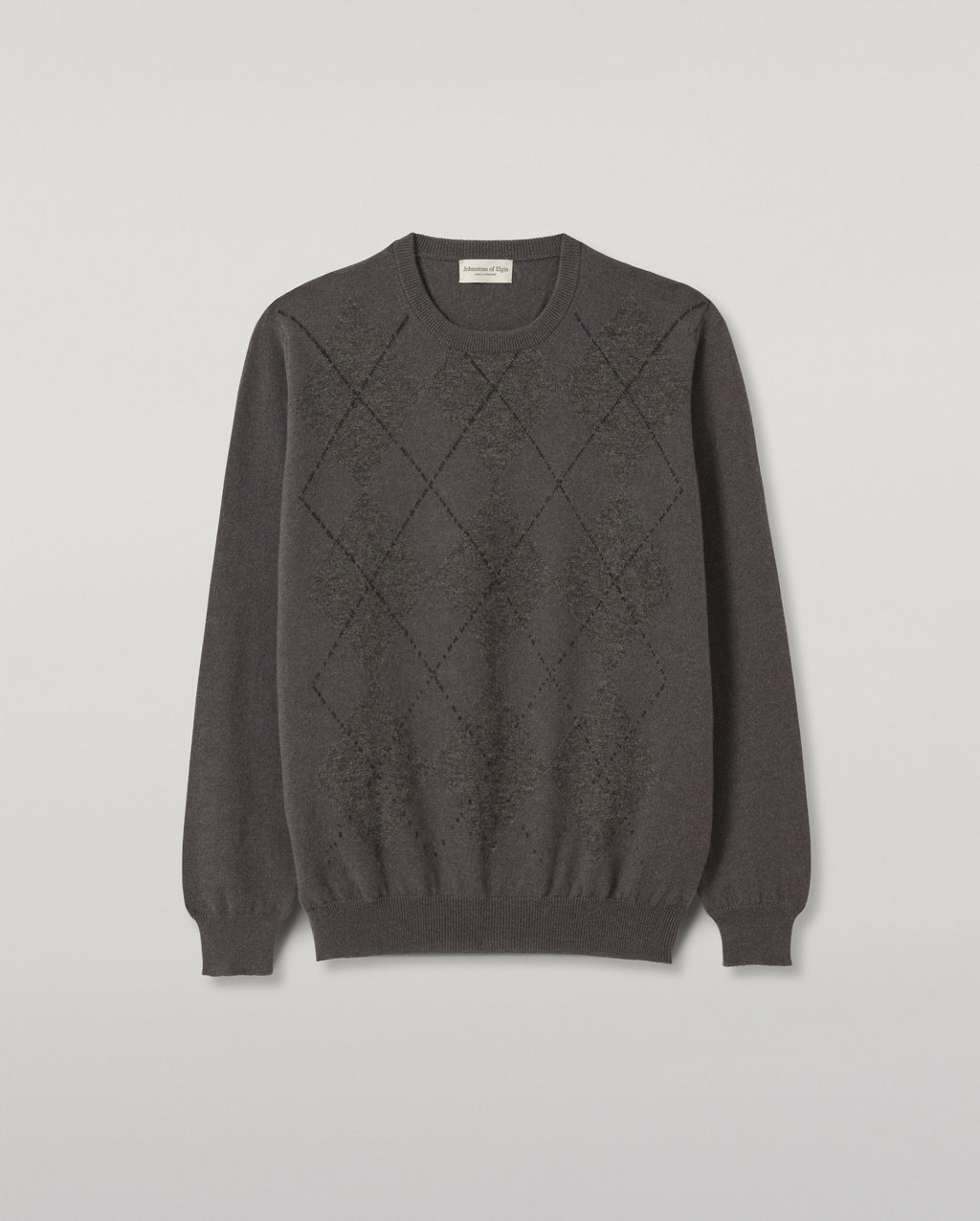 Johnstons of Elgin - Argyll Grey Cashmere Jumper