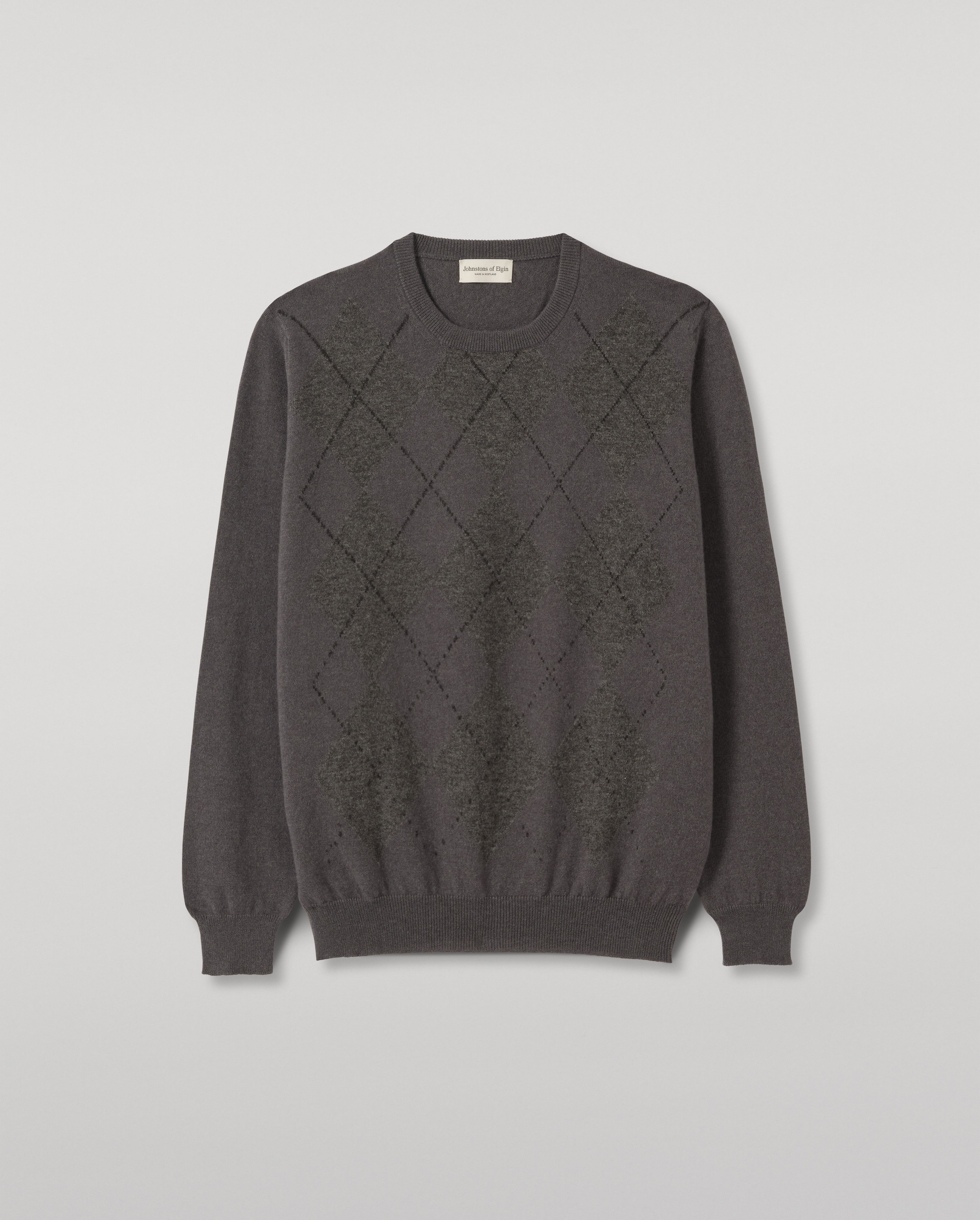 Johnstons of Elgin - Argyll Grey Cashmere Jumper
