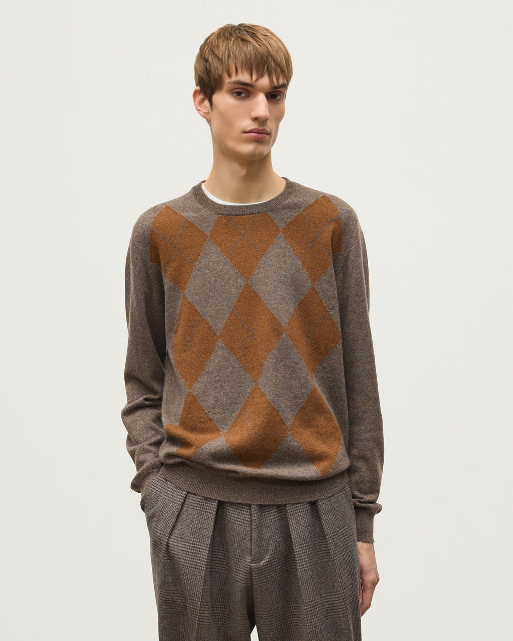 Johnstons of Elgin - Argyll Brown Cashmere Jumper