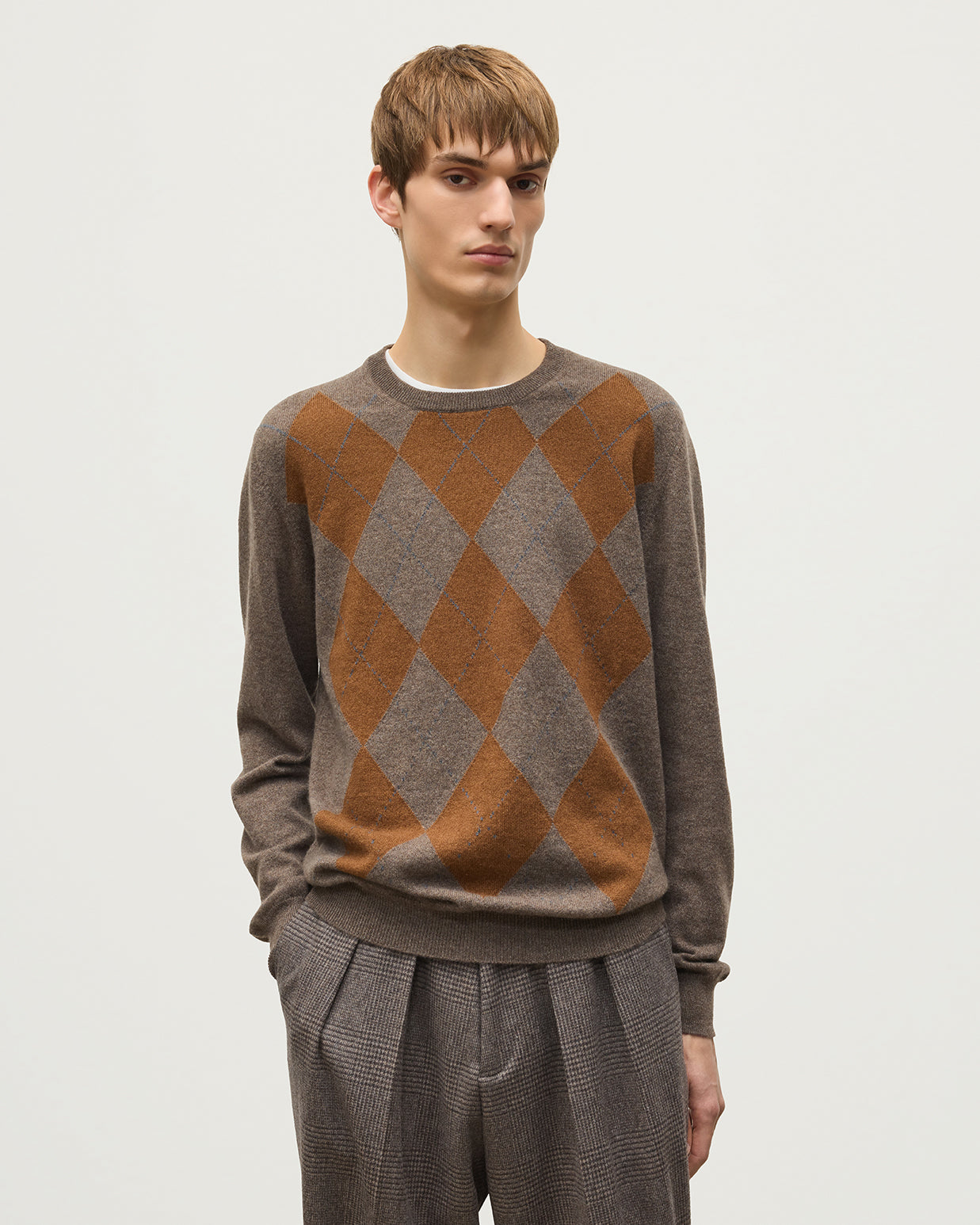 Johnstons of Elgin - Argyll Brown Cashmere Jumper