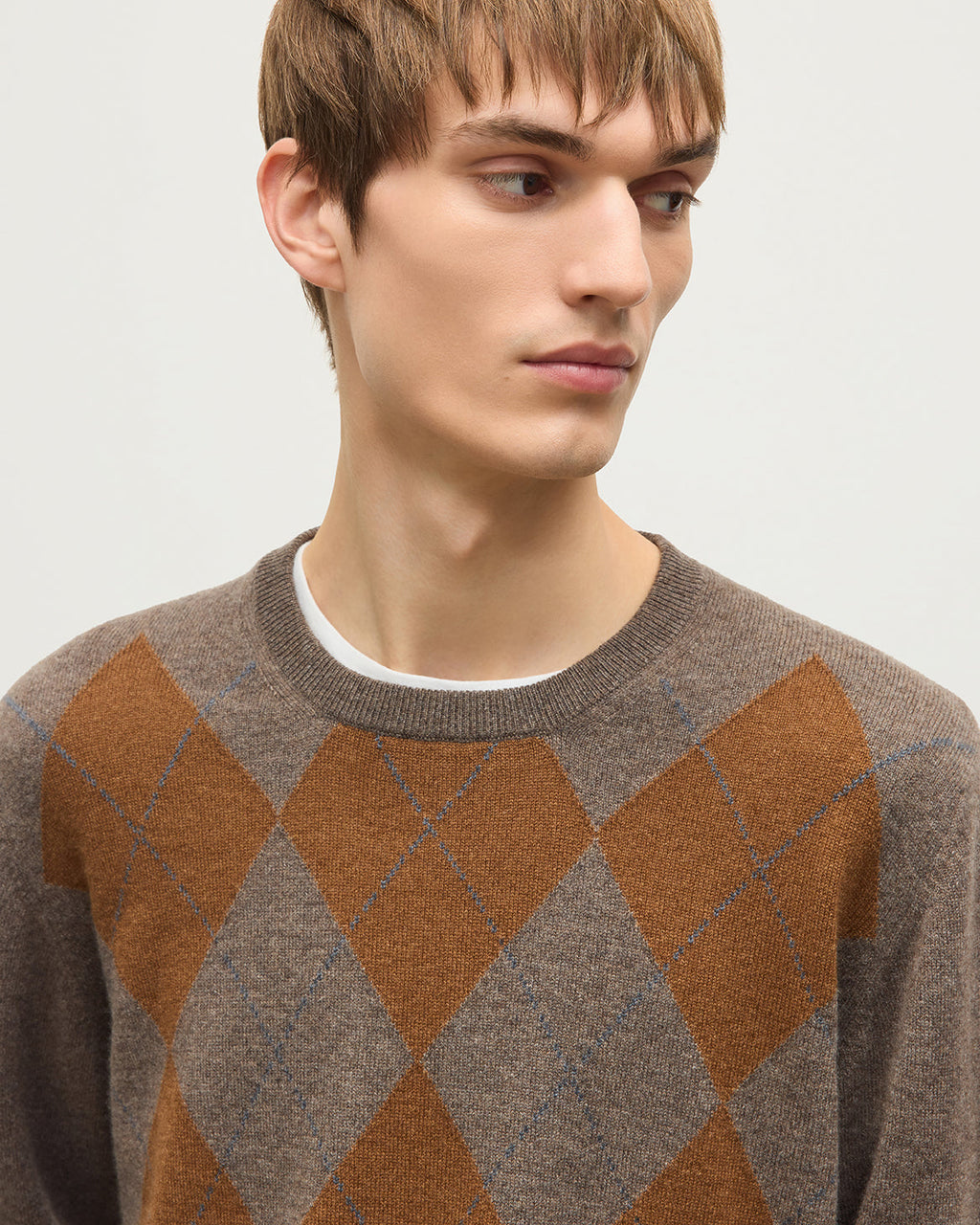 Johnstons of Elgin - Argyll Brown Cashmere Jumper