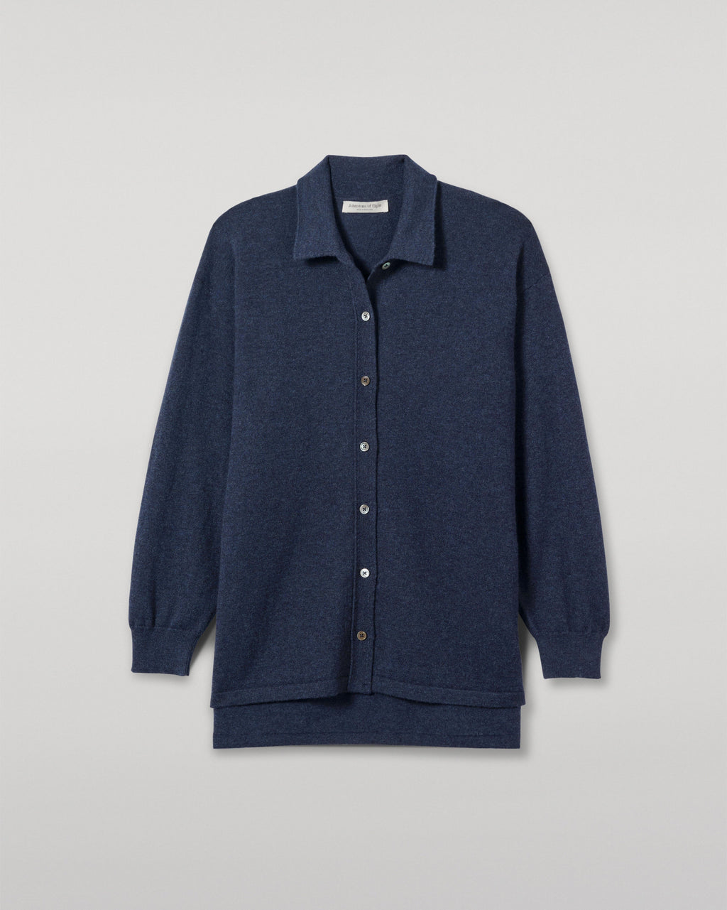 Johnstons of Elgin - Munro Navy Cashmere Shirt