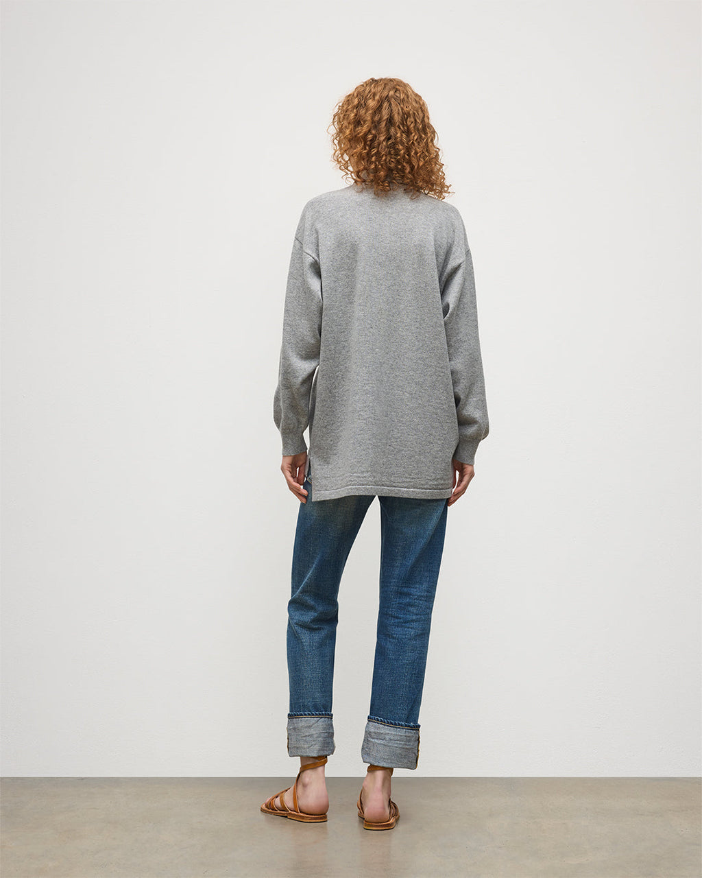 Johnstons of Elgin - Munro Light Grey Cashmere Shirt