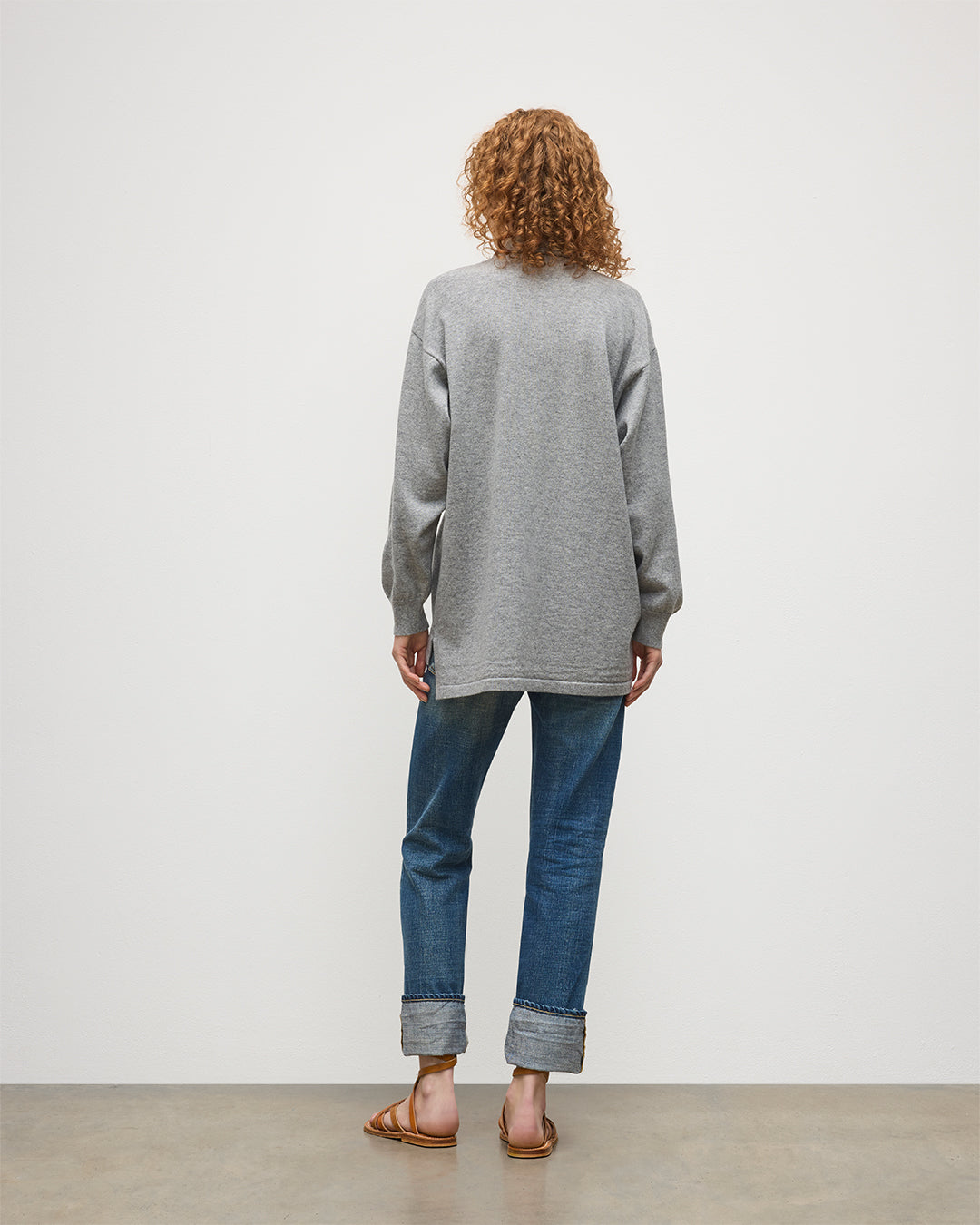 Johnstons of Elgin - Munro Light Grey Cashmere Shirt