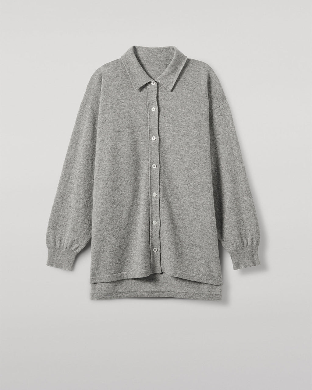 Johnstons of Elgin - Munro Light Grey Cashmere Shirt