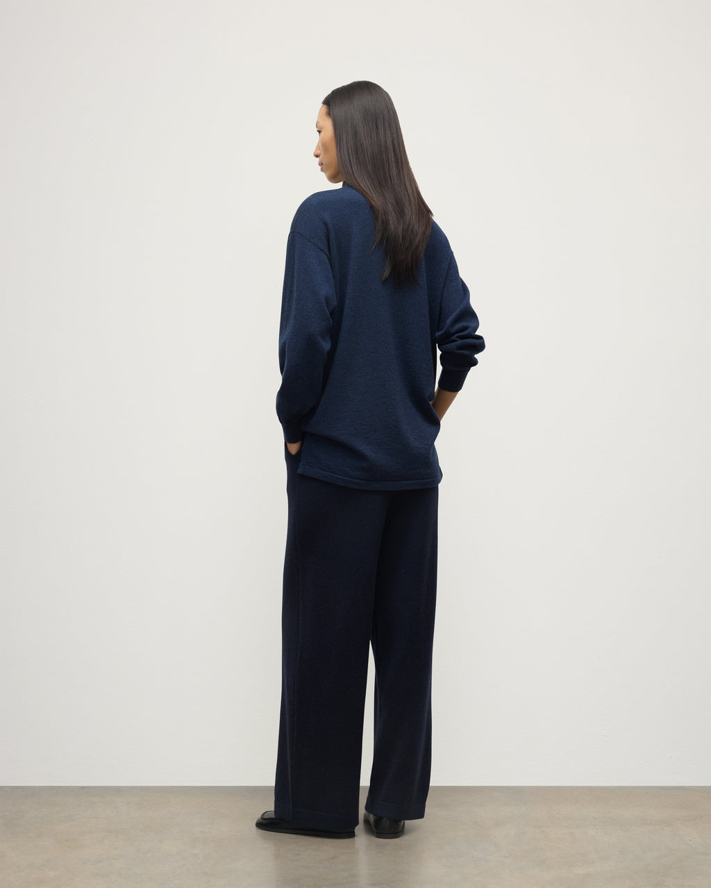 Johnstons of Elgin - Munro Navy Cashmere Shirt
