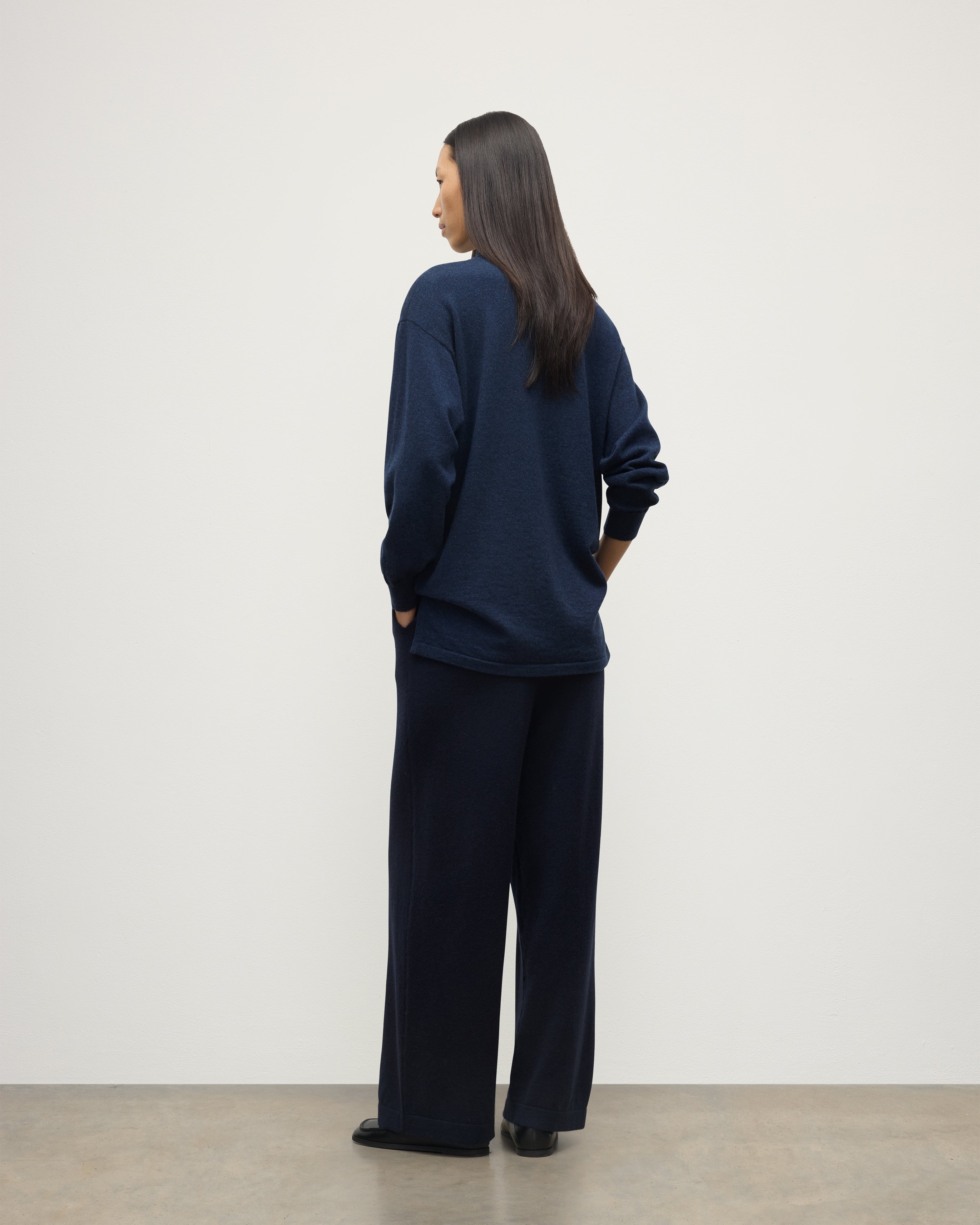 Johnstons of Elgin - Munro Navy Cashmere Shirt