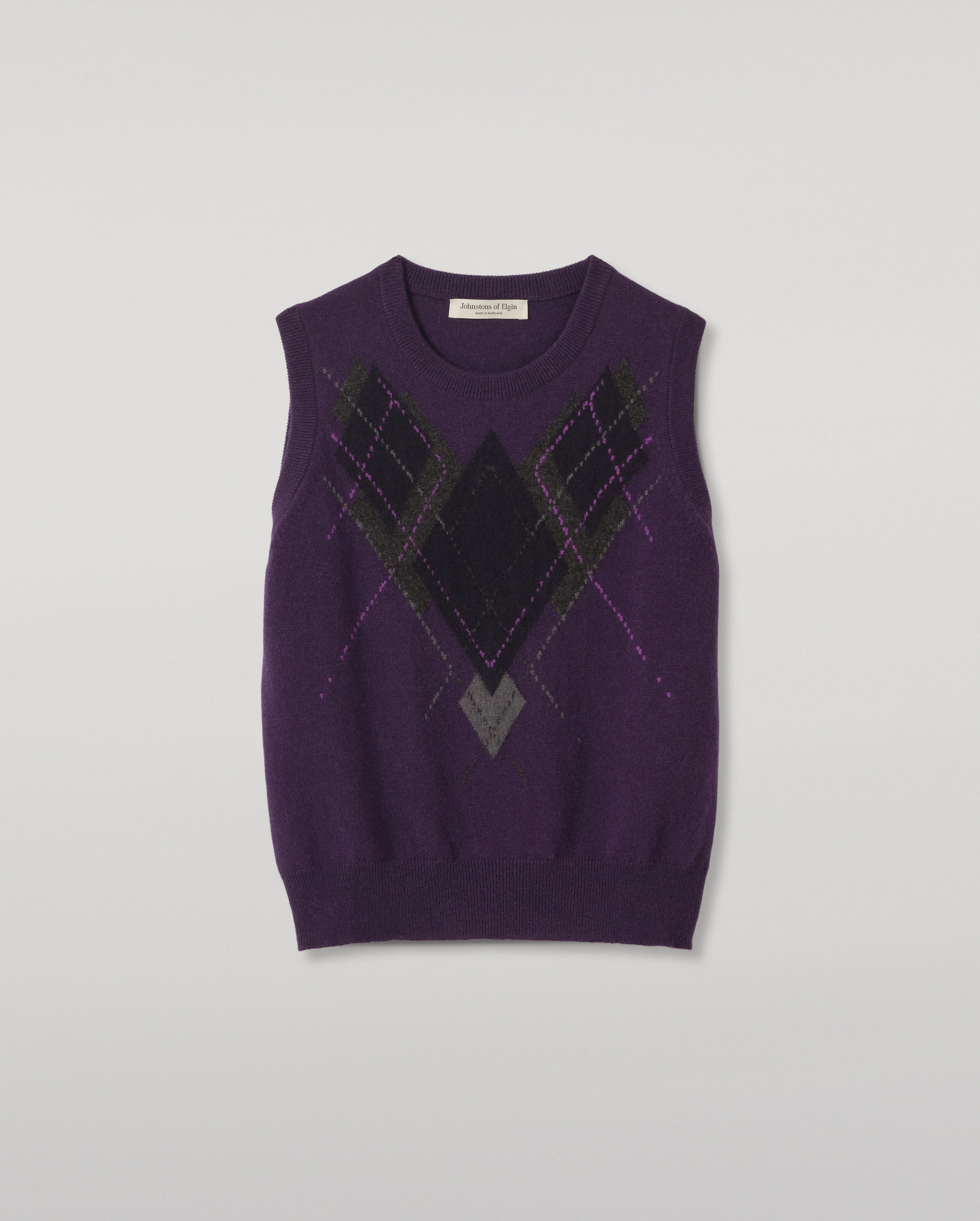 Johnstons of Elgin - Le Jabots Purple Cashmere Tank