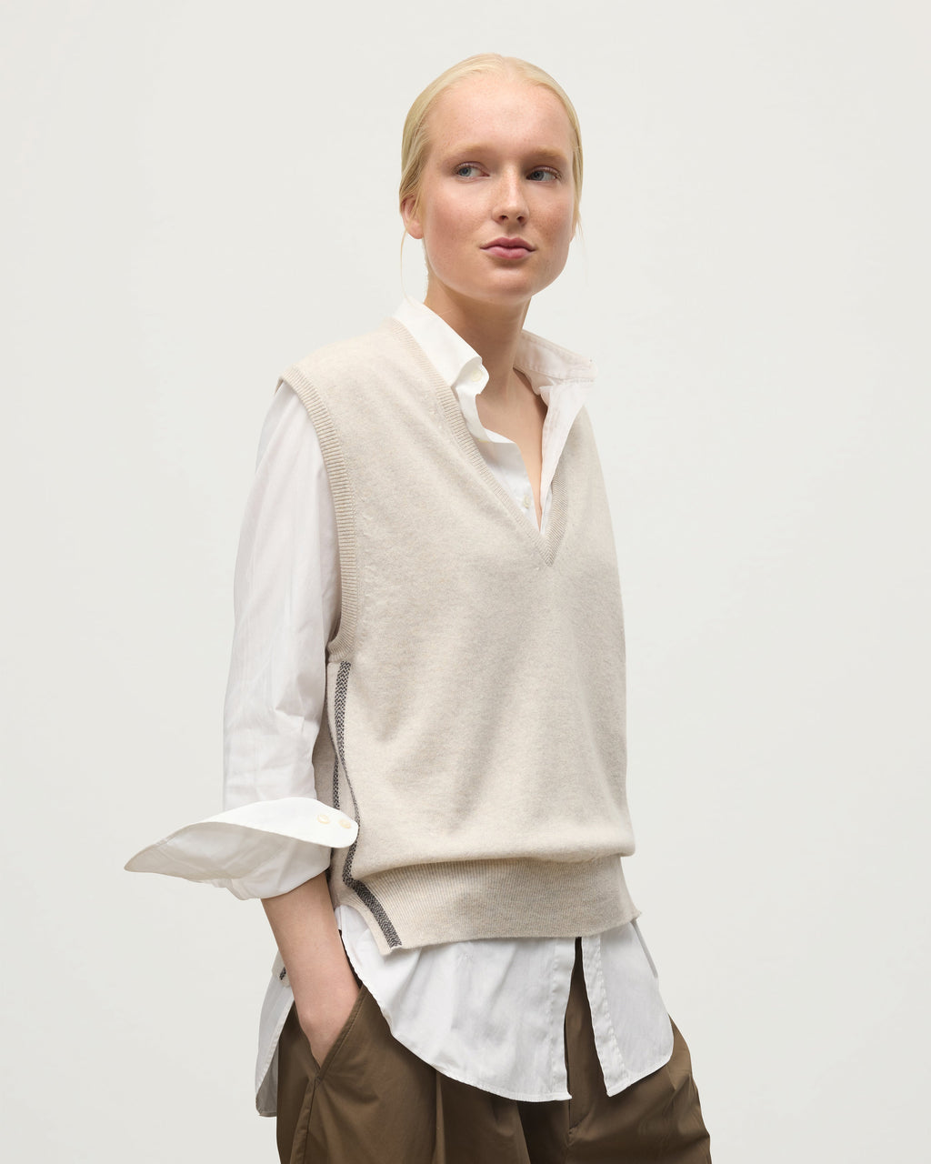Johnstons of Elgin - Tilda Natural Cashmere Tank