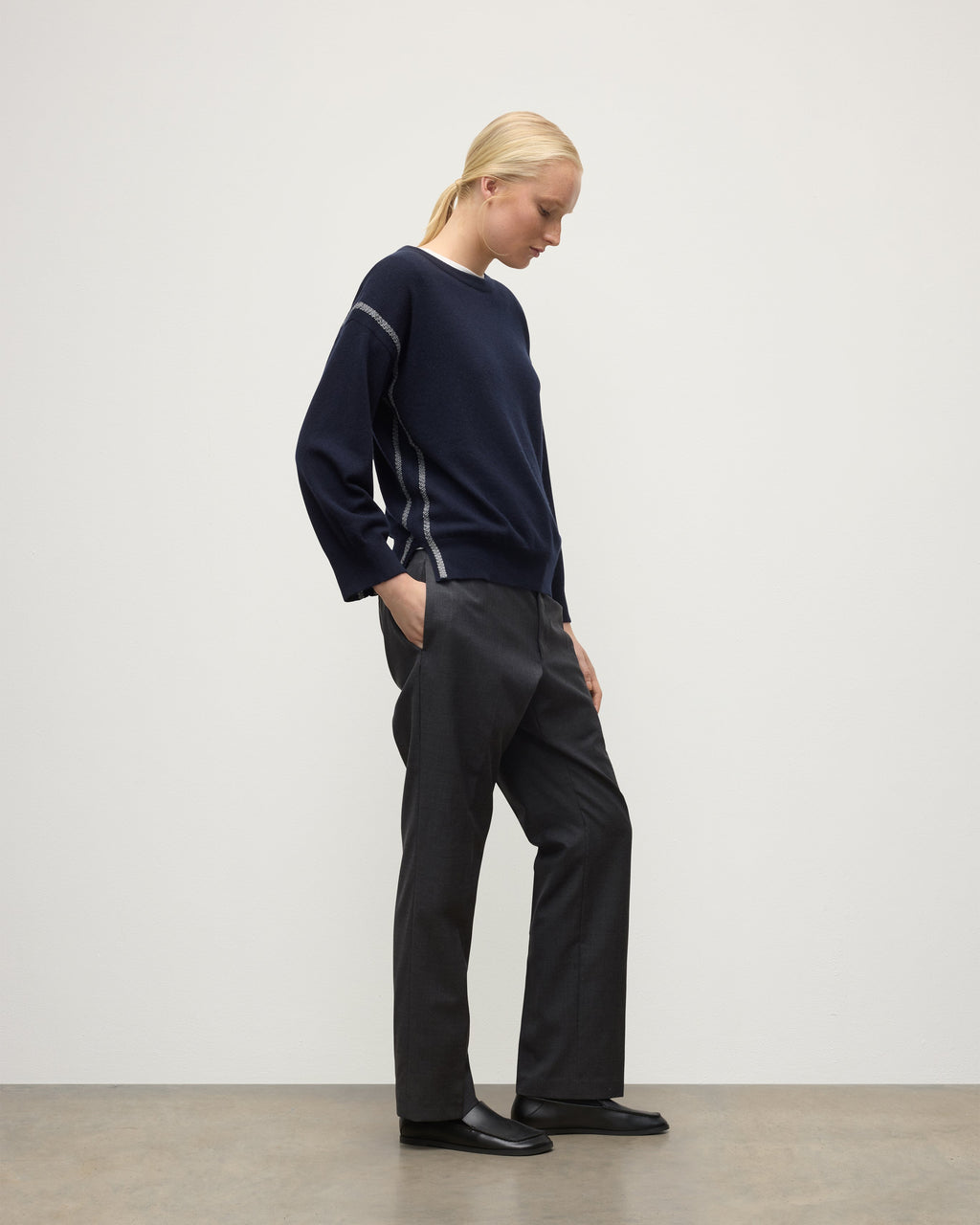 Johnstons of Elgin - Tilda Dark Navy Cashmere Jumper