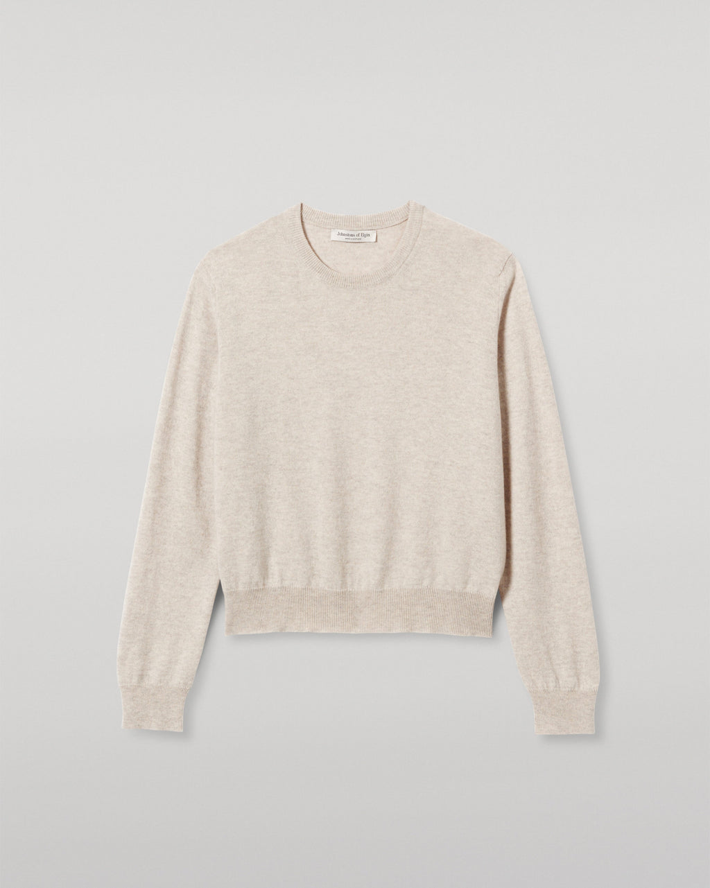 Johnstons of Elgin - Lunan Natural Classic Cashmere Crew Jumper