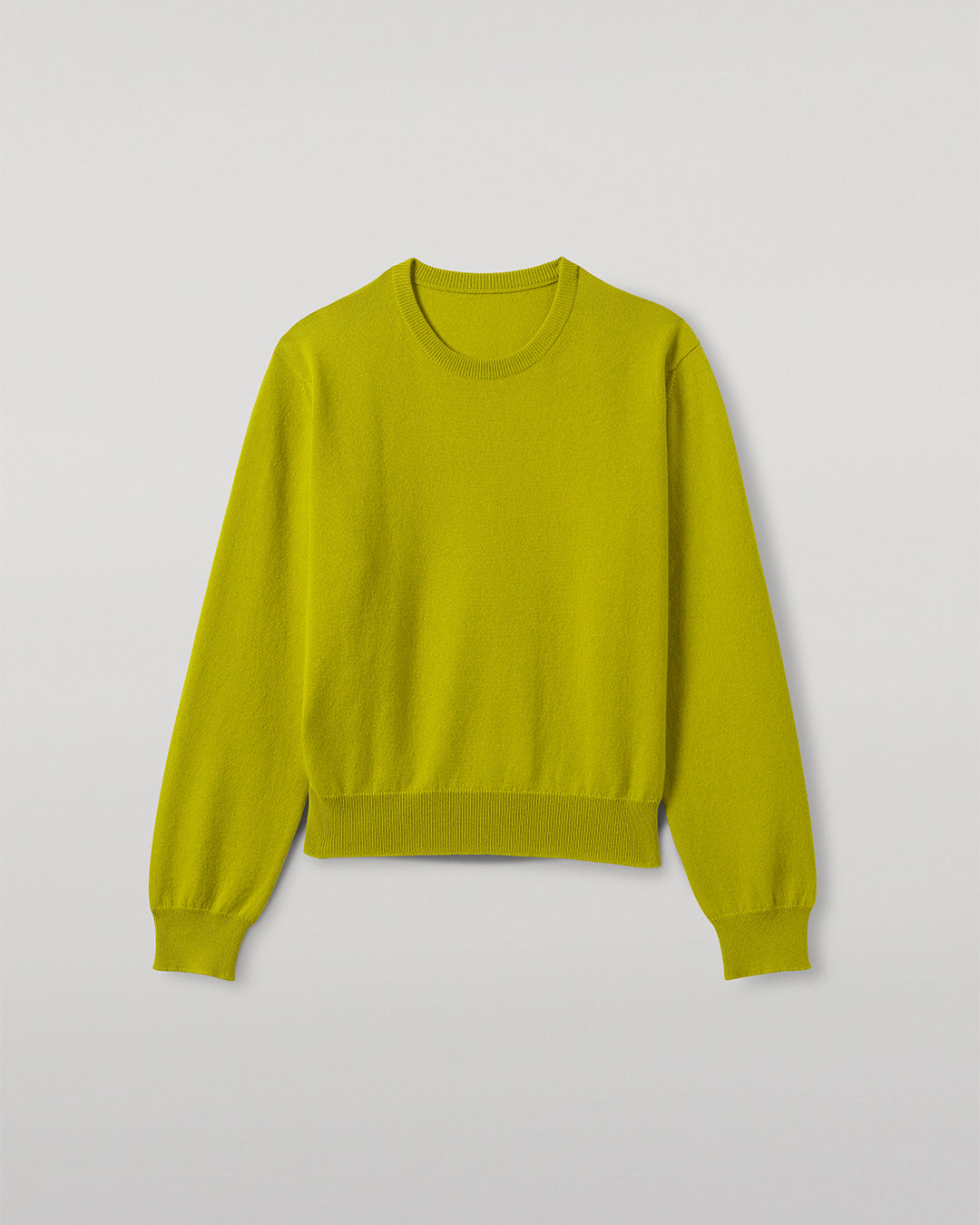 Johnstons of Elgin - Lunan Yellow Classic Crew Jumper