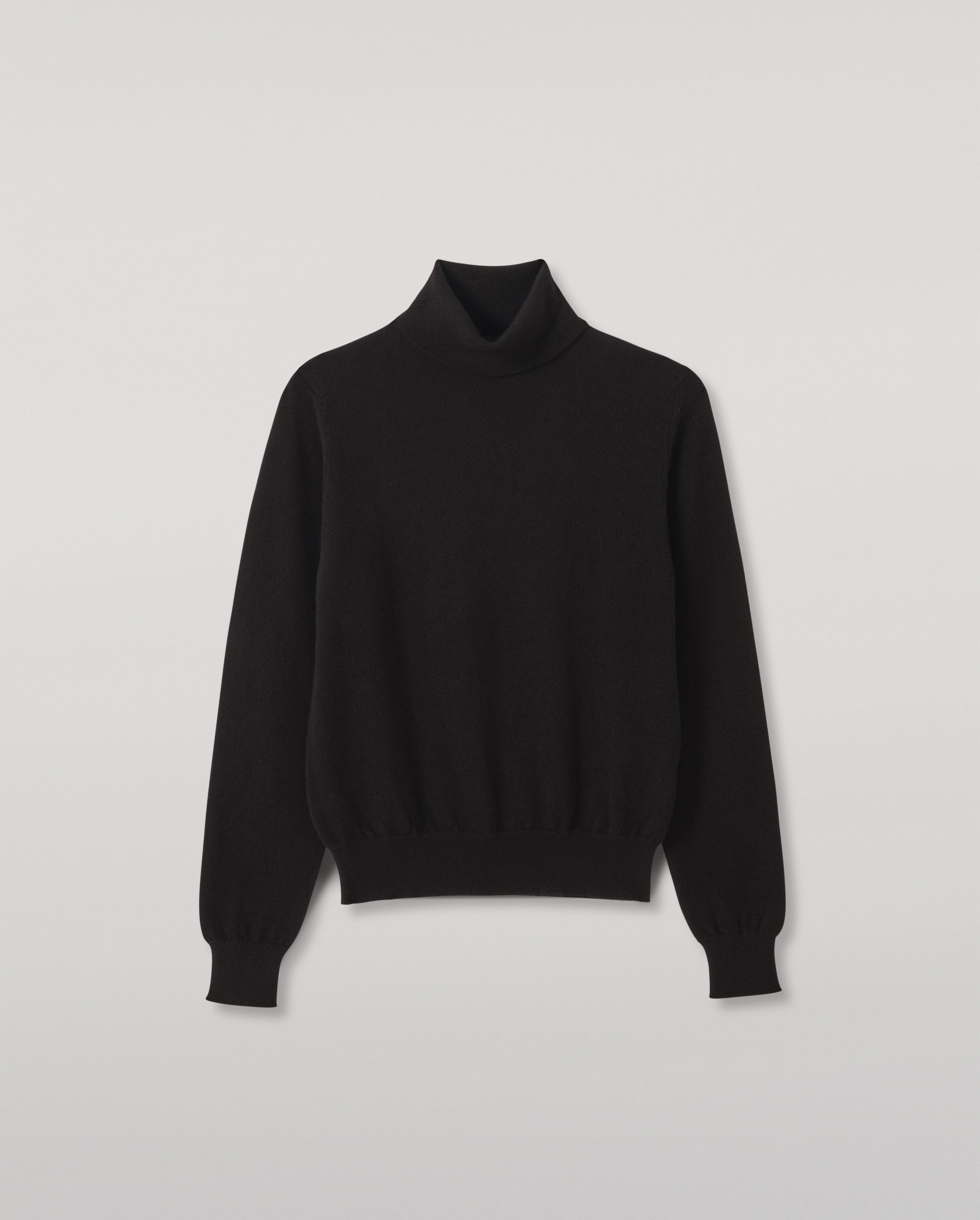 Johnstons of Elgin - Iris Classic Black Roll Neck Cashmere Jumper