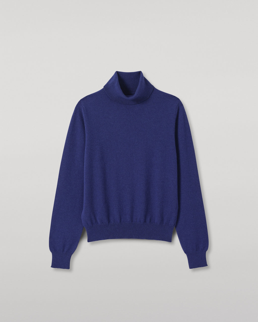 Johnstons of Elgin - Iris Classic Blue Roll Neck Cashmere Jumper