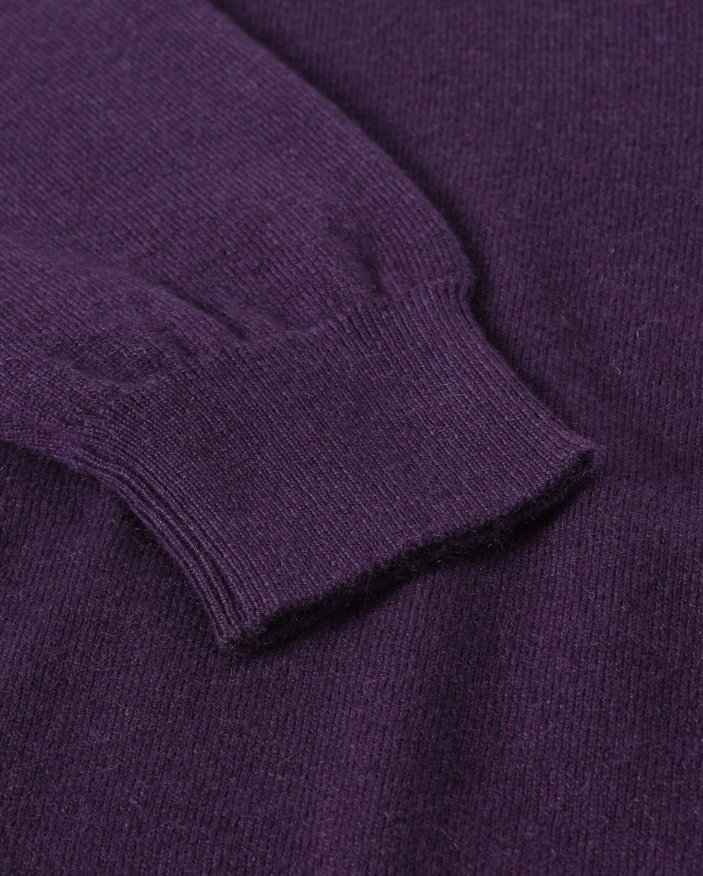 Johnstons of Elgin - Reuben Purple Cashmere Crew Jumper