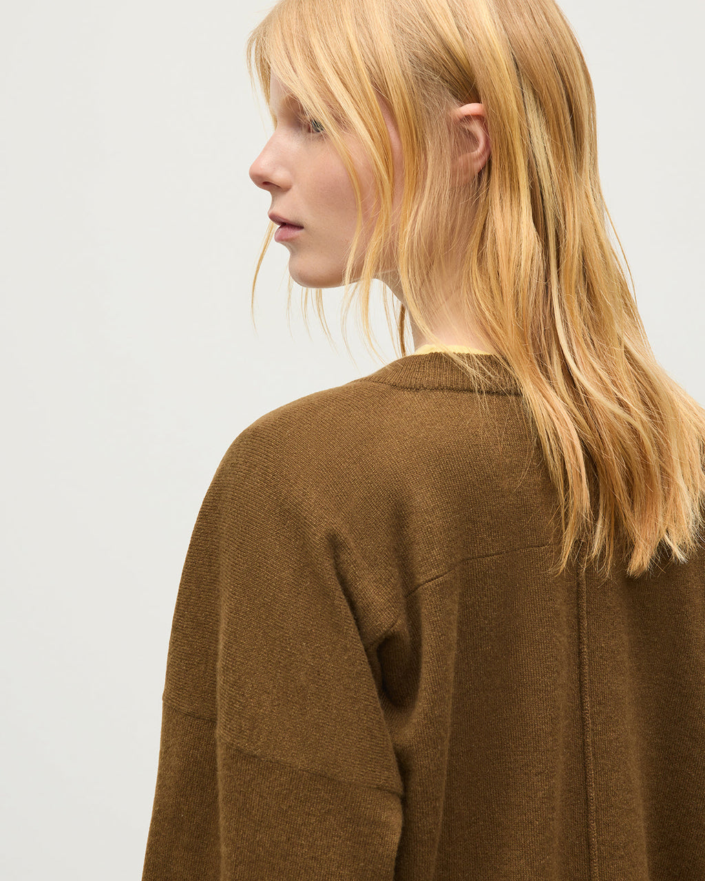 Johnstons of Elgin - Jessie Back Split Green Cashmere Jumper