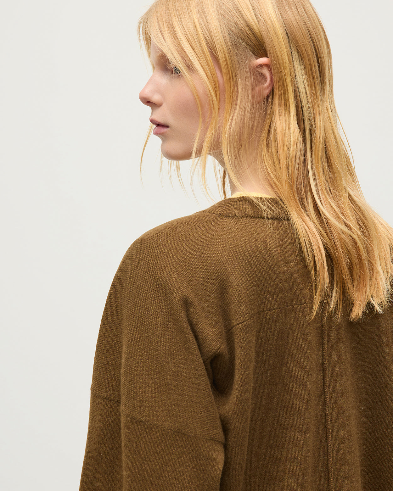 Johnstons of Elgin - Jessie Back Split Green Cashmere Jumper