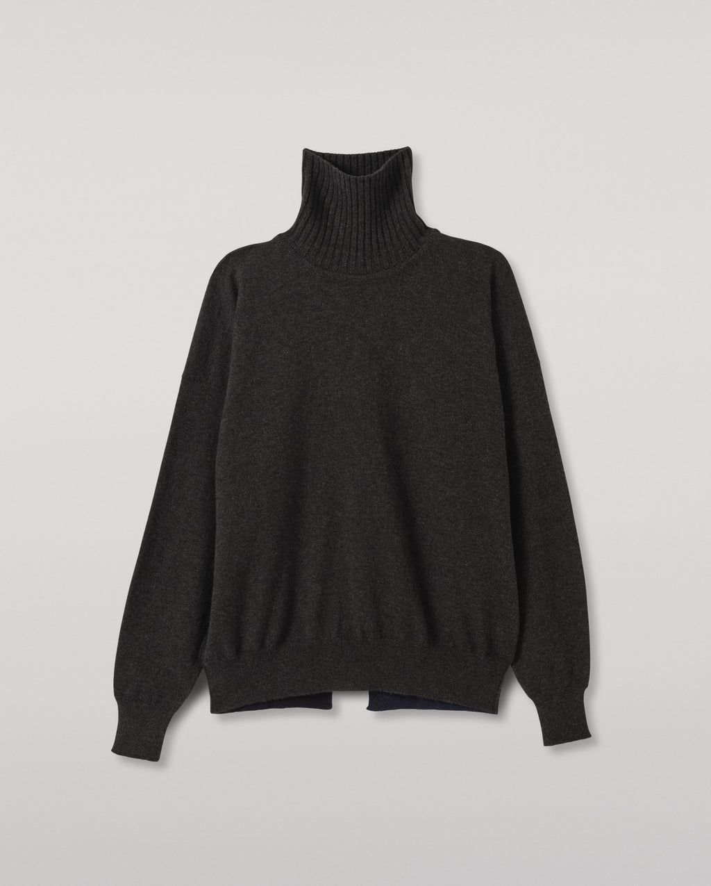 Johnstons of Elgin - Jessie Roll Neck Charcoal Cashmere Jumper