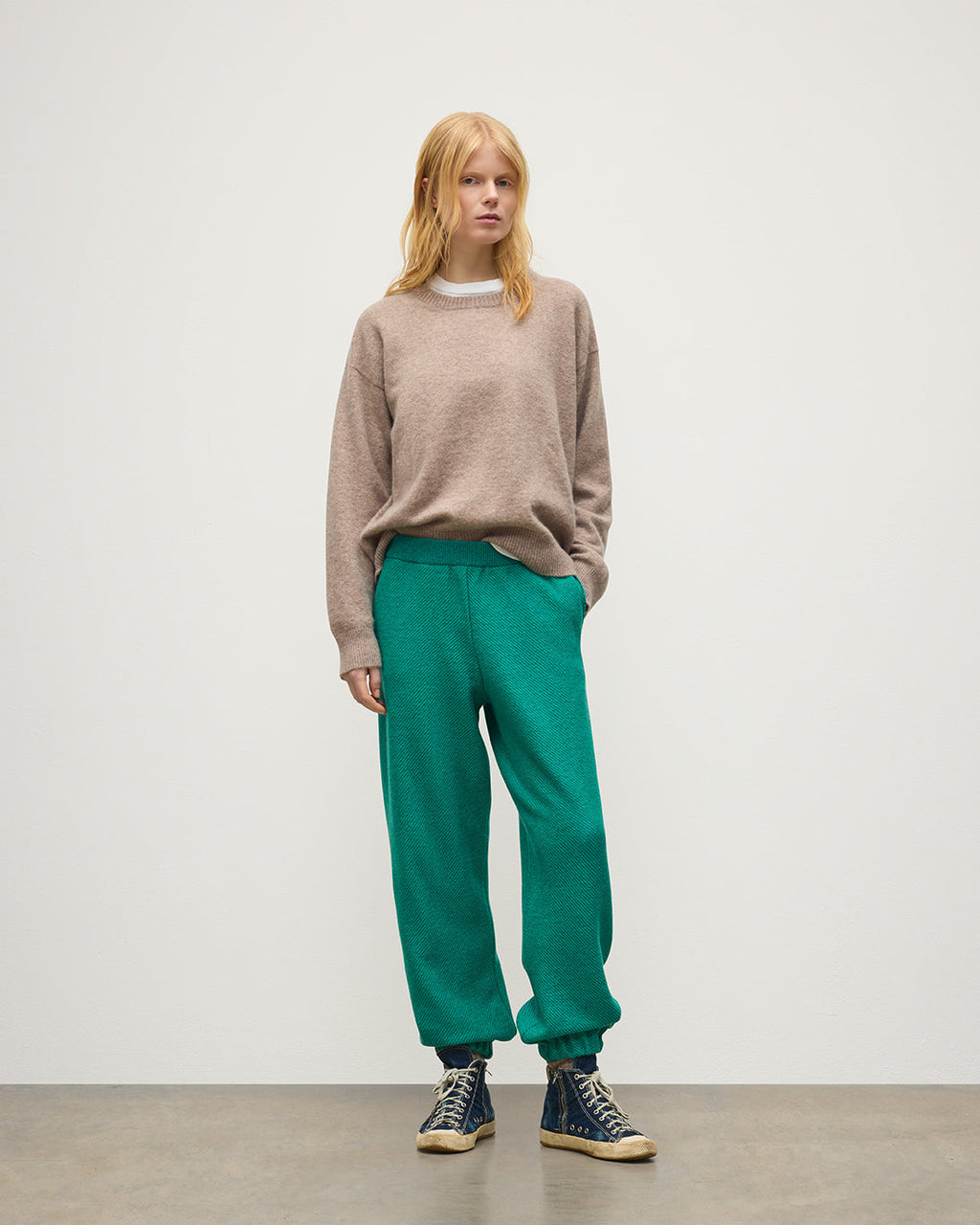 Johnstons of Elgin - Reel Green Cashmere Trousers