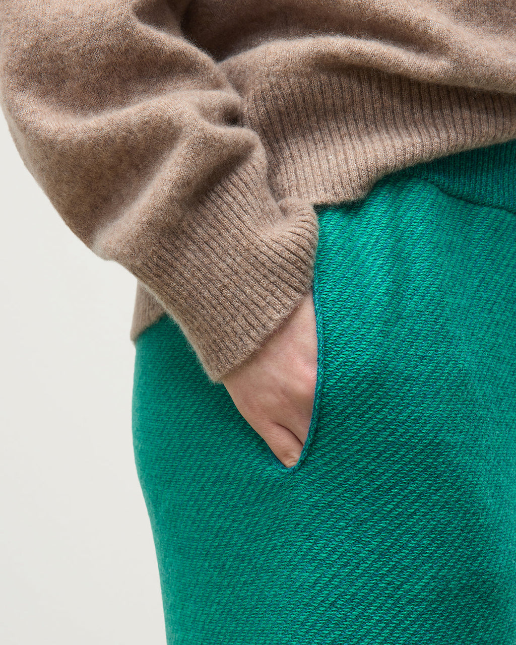 Johnstons of Elgin - Reel Green Cashmere Trousers