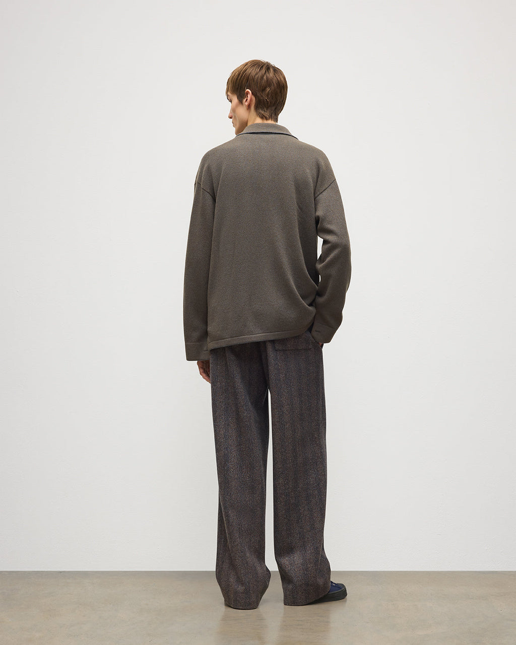 Johnstons of Elgin - Tweel Brown Cashmere Shirt