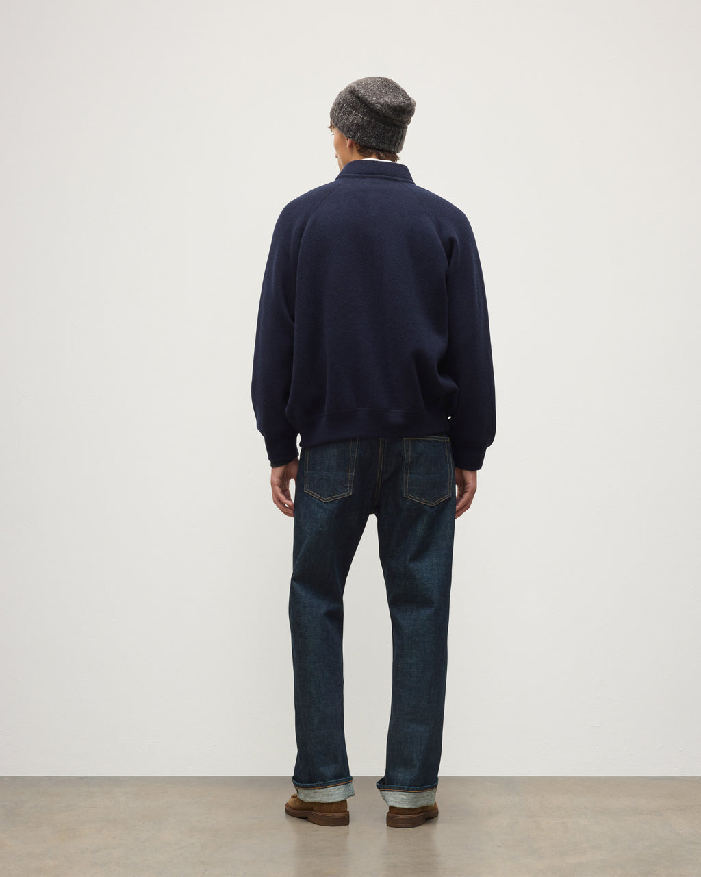 Johnstons of Elgin - Keppie Dark Navy Cashmere Bomber Jacket