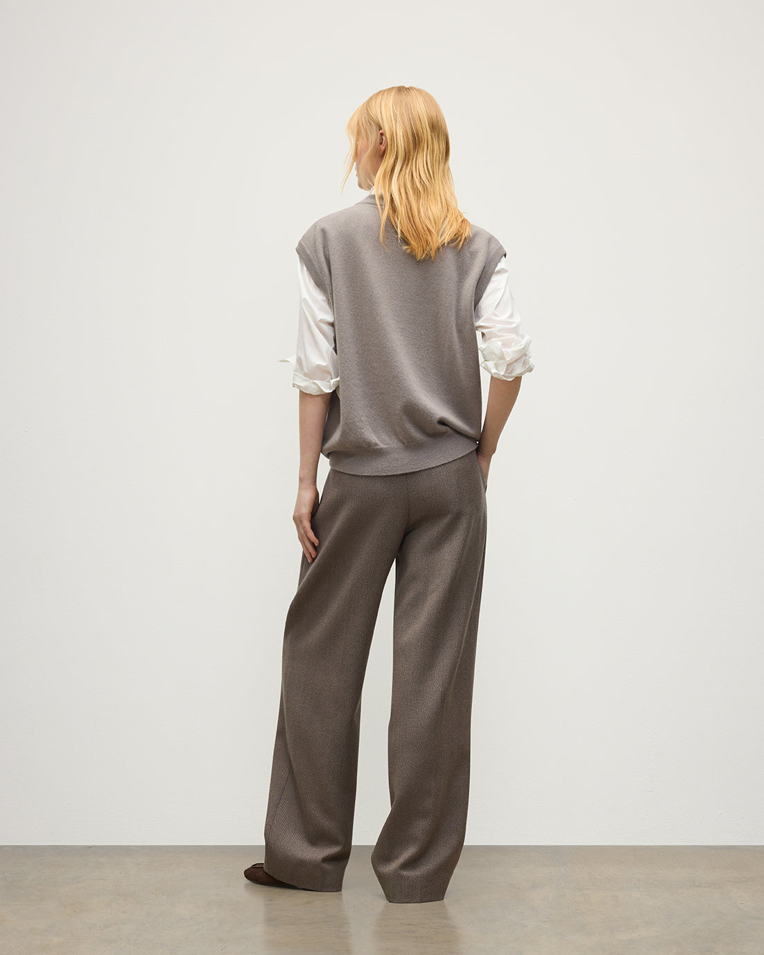 Johnstons of Elgin - Clan Grey Argyle Cashmere Tank