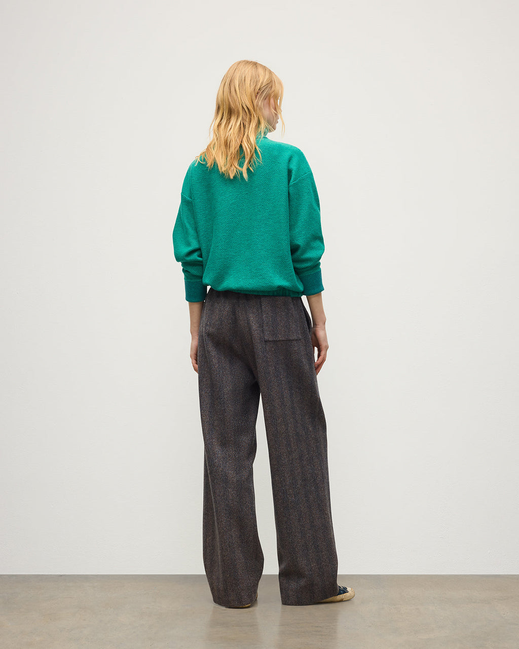 Johnstons of Elgin - Reel Green Cashmere Half Zip Jumper