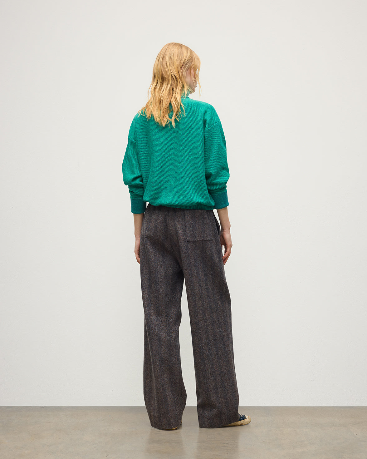 Johnstons of Elgin - Reel Green Cashmere Half Zip Jumper