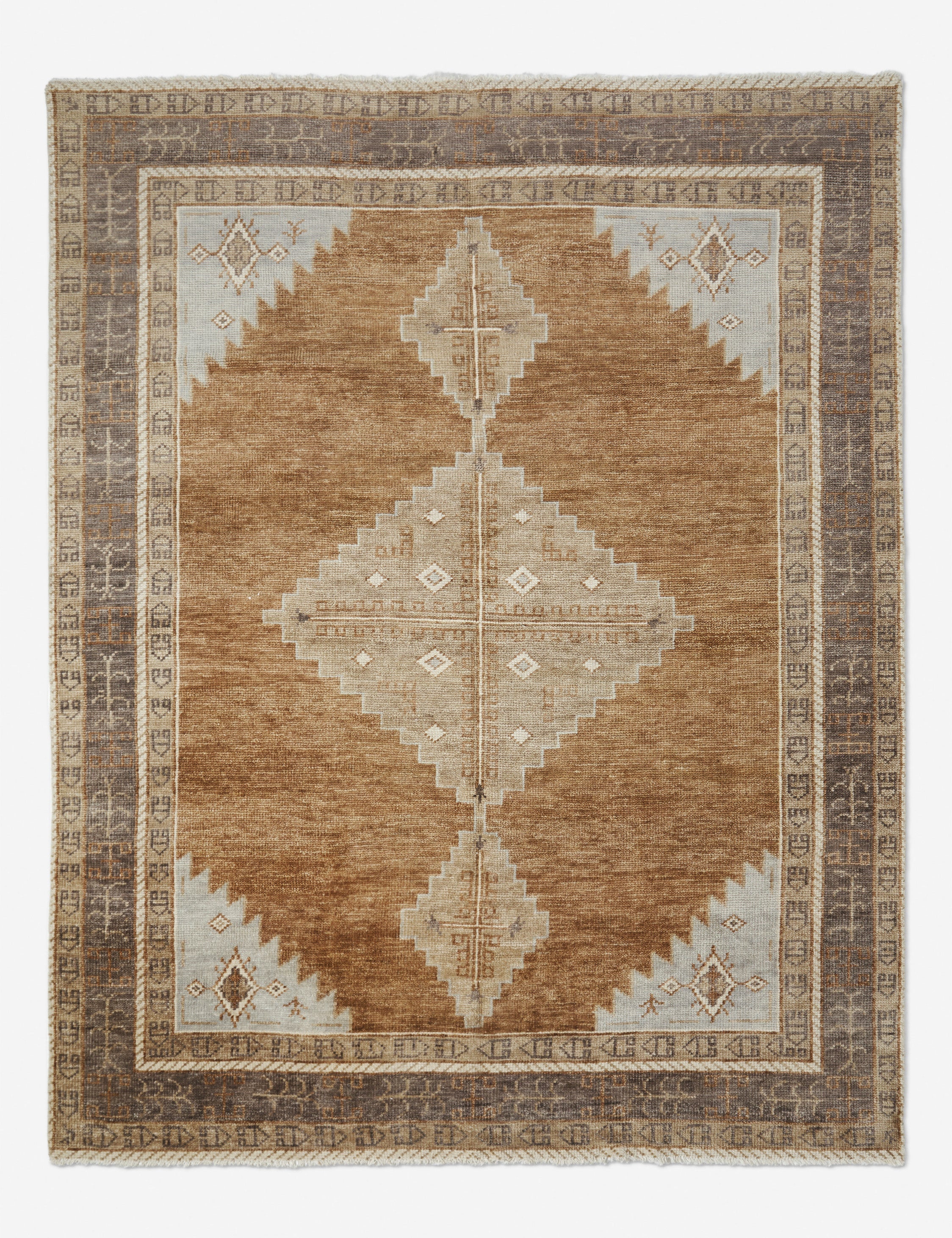 Lulu and Georgia - Kate Hand - Knotted Wool Rug Swatch 18" x 18"