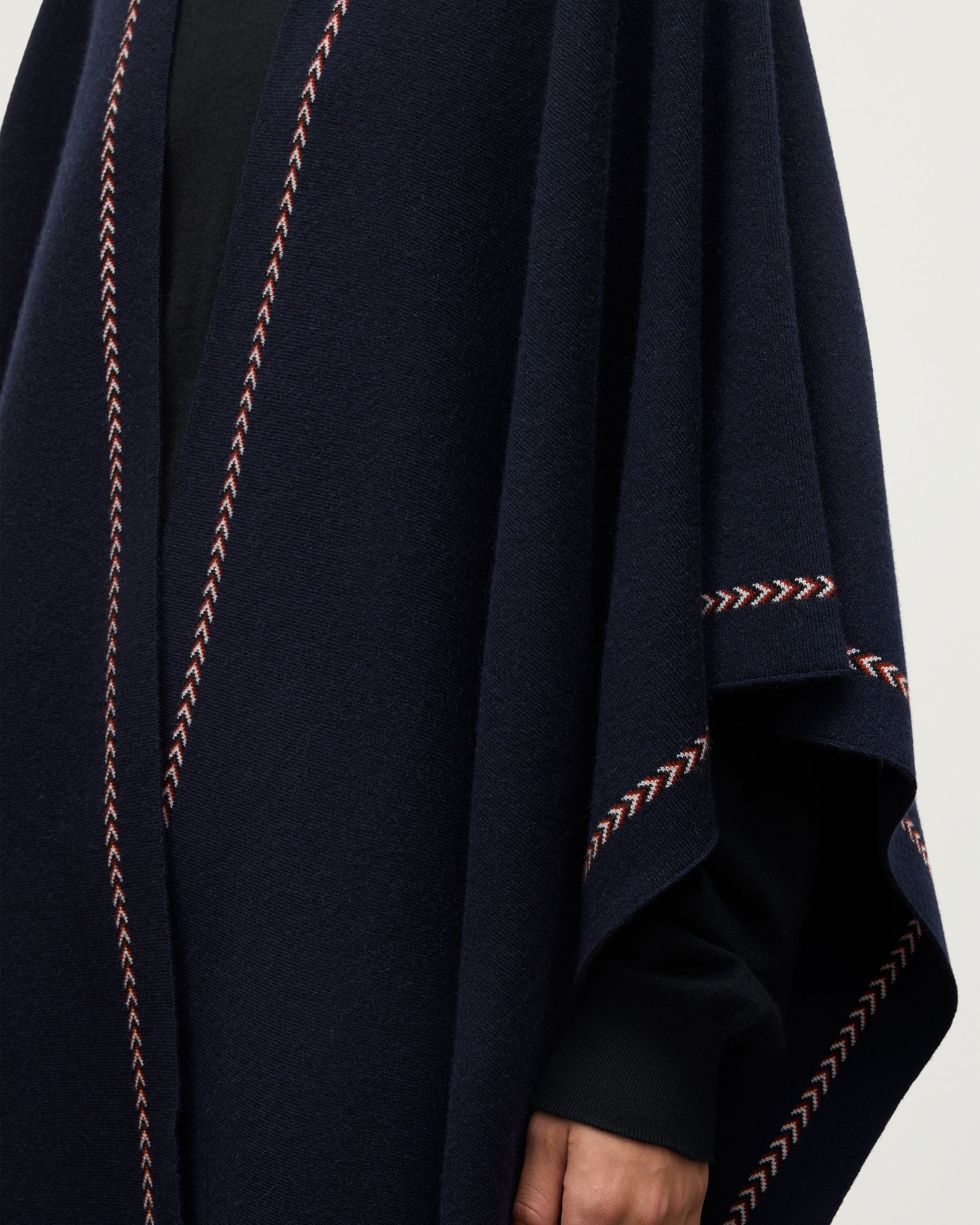 Johnstons of Elgin - Hawk Dark Navy Cashmere Poncho