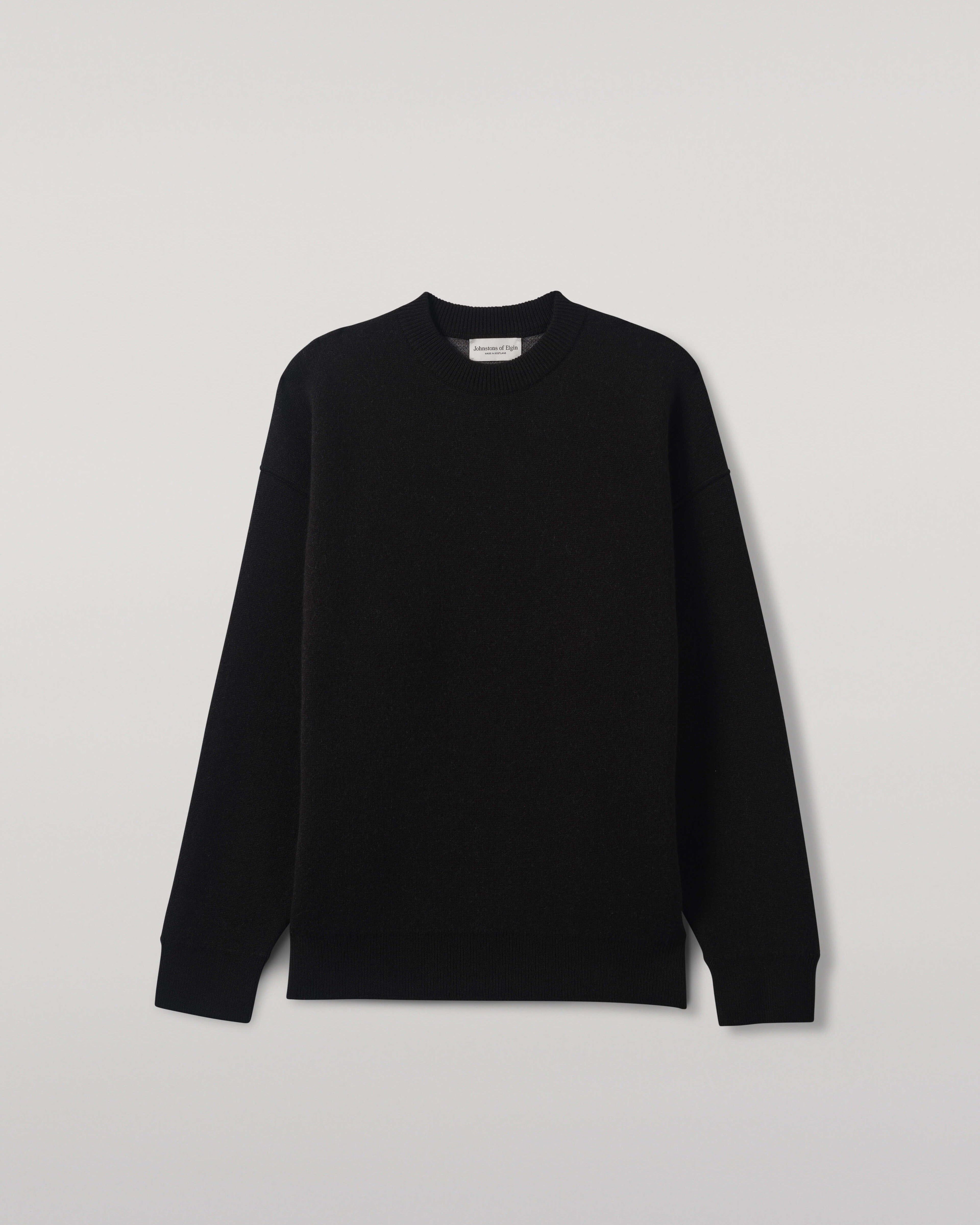 Johnstons of Elgin - Double Faced Black Sweatshirt