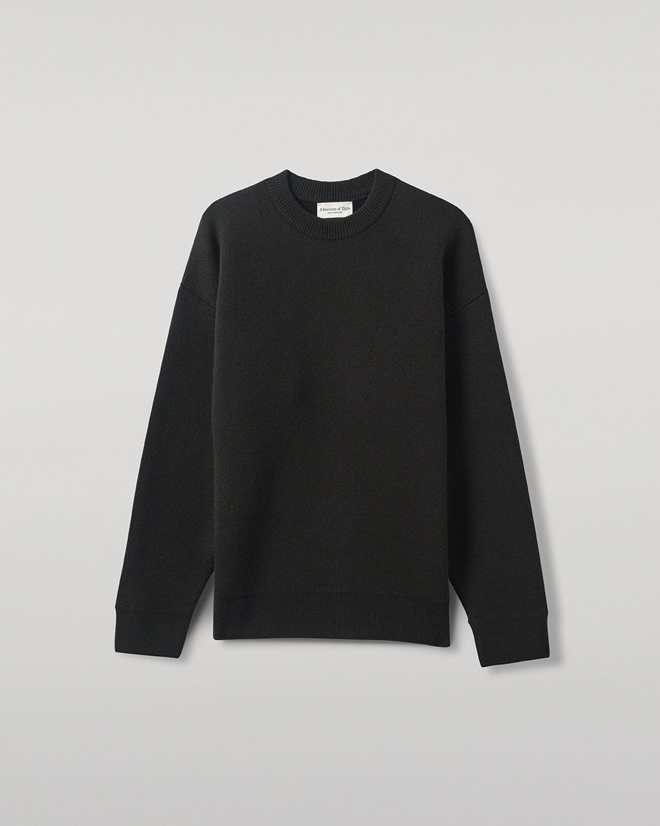 Johnstons of Elgin - Double Faced Dark Grey Sweatshirt