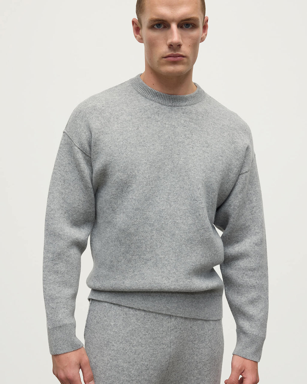 Johnstons of Elgin - Double Face Light Grey Sweatshirt