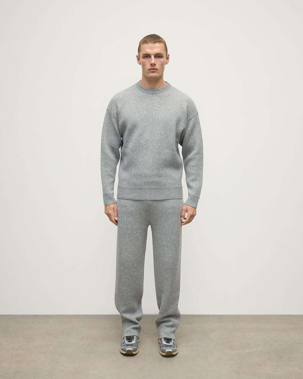 Johnstons of Elgin - Double Face Light Grey Sweatshirt
