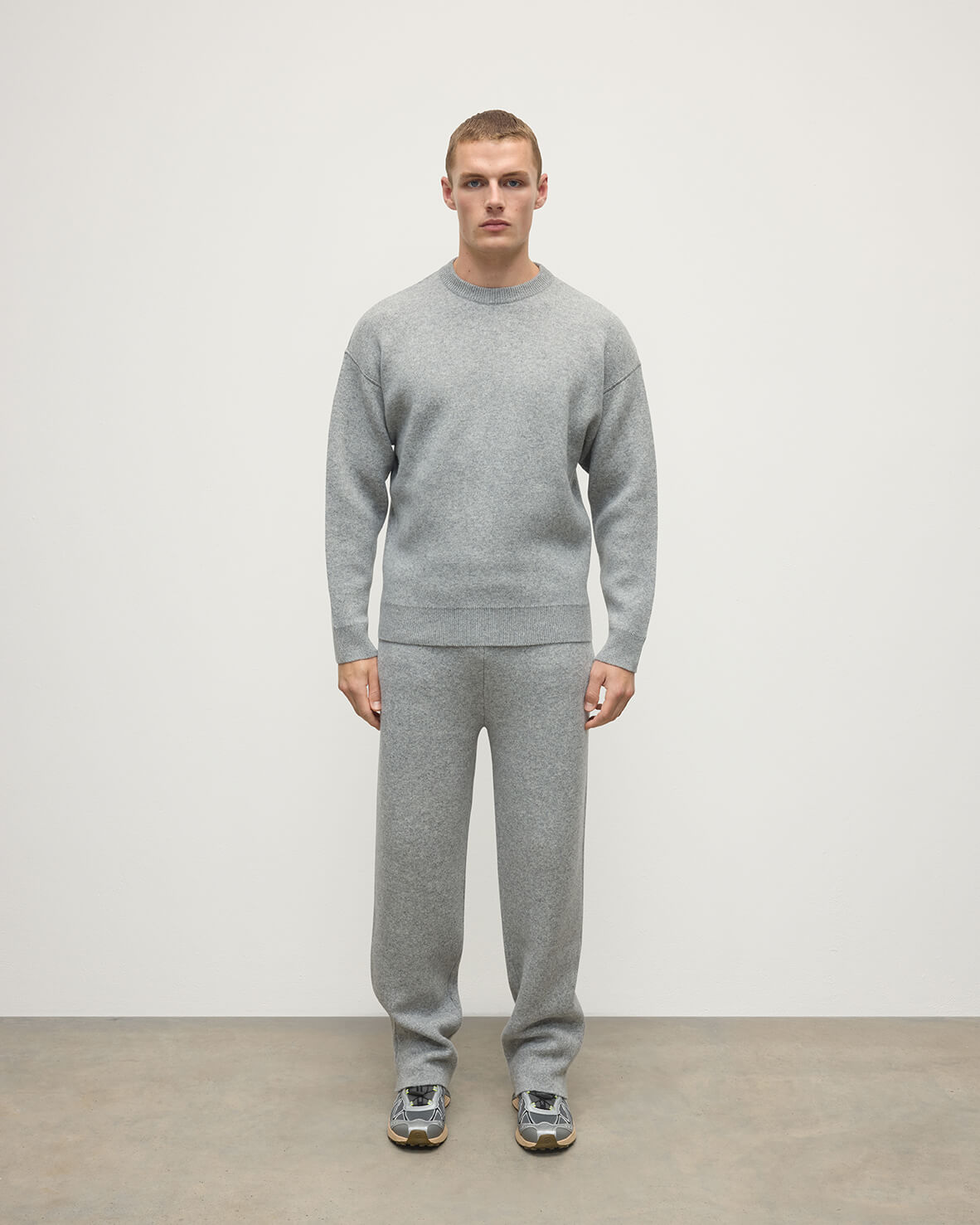 Johnstons of Elgin - Double Face Light Grey Sweatshirt