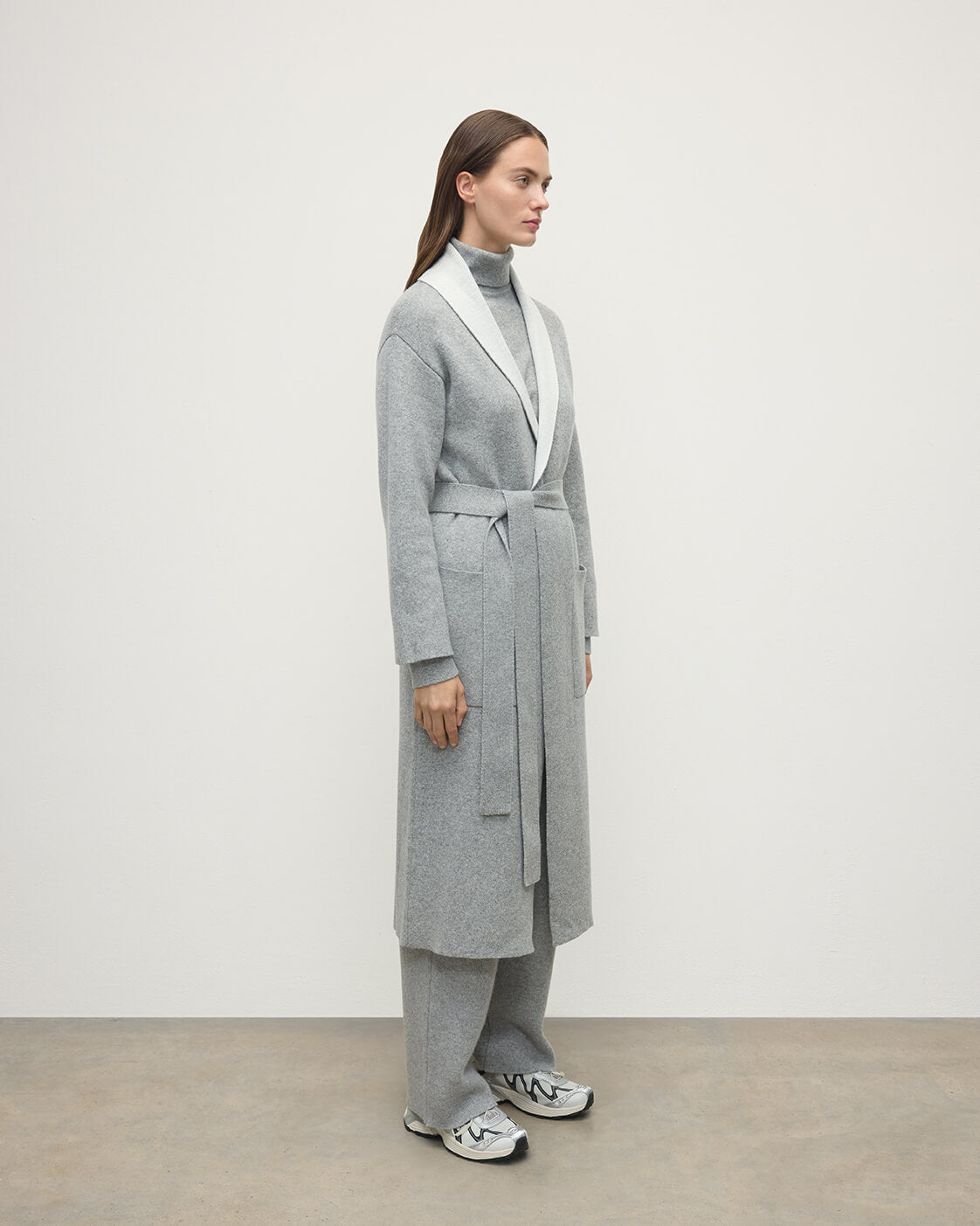 Johnstons of Elgin - Double - Face Light Grey Cardigan