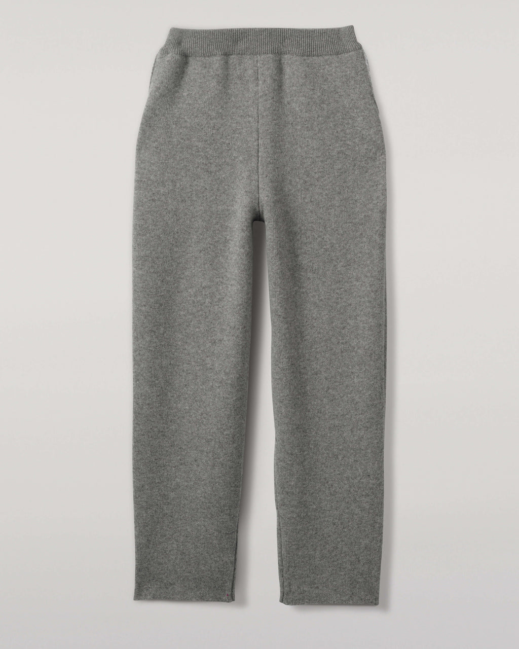 Johnstons of Elgin - Double Face Light Grey Tapered Joggers