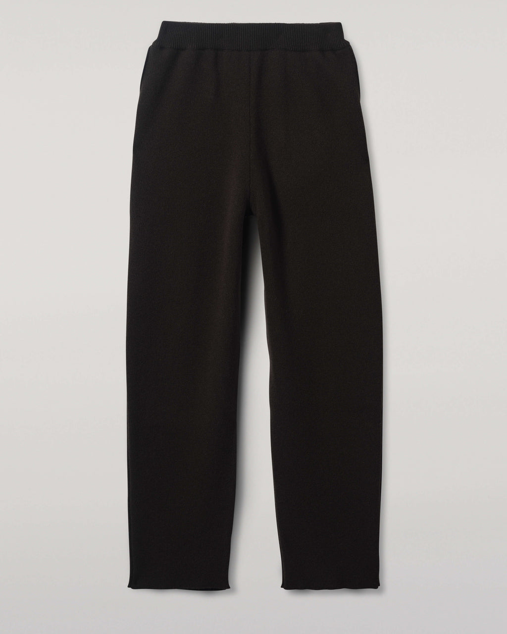 Johnstons of Elgin - Double Faced Dark Grey Tapered Joggers