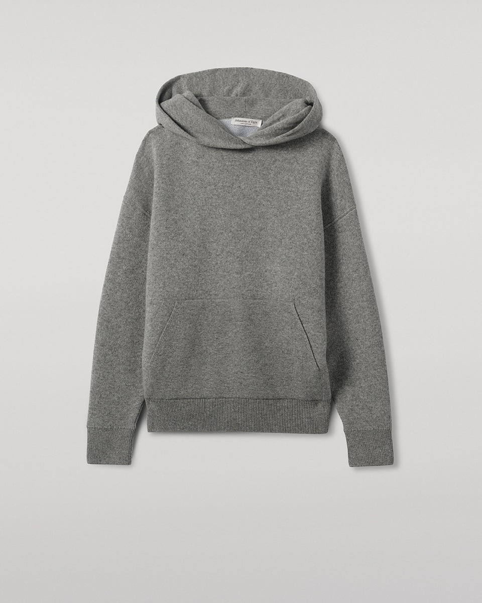 Johnstons of Elgin - Double - Face Light Grey Hoodie