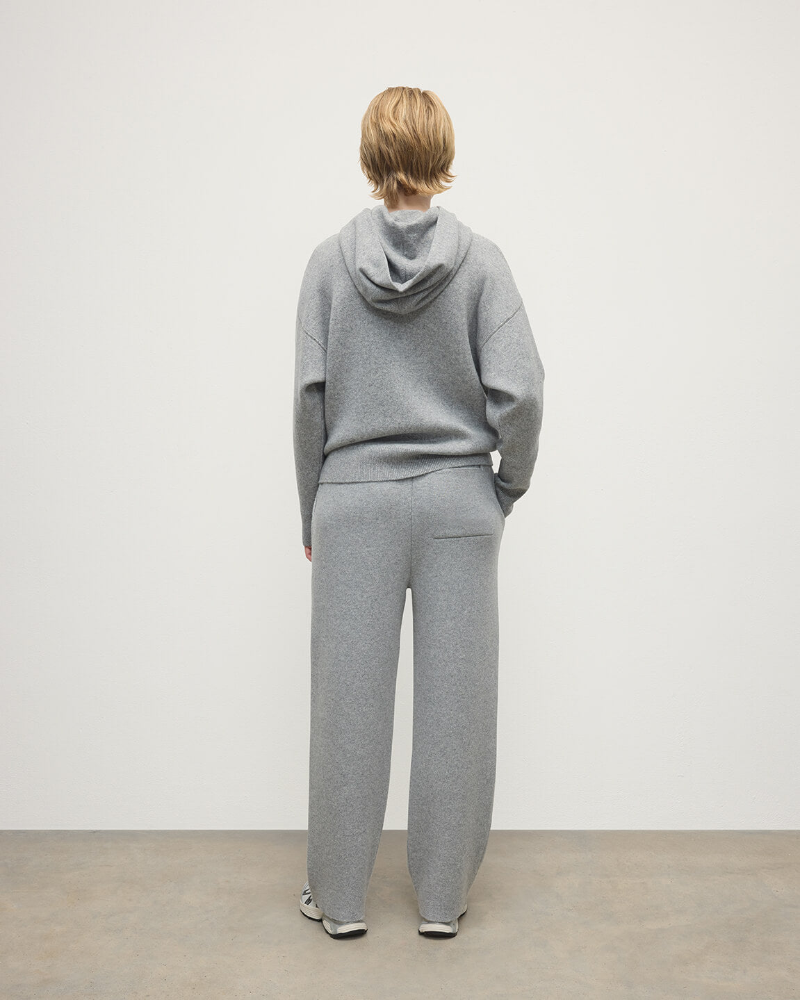 Johnstons of Elgin - Double - Face Light Grey Joggers